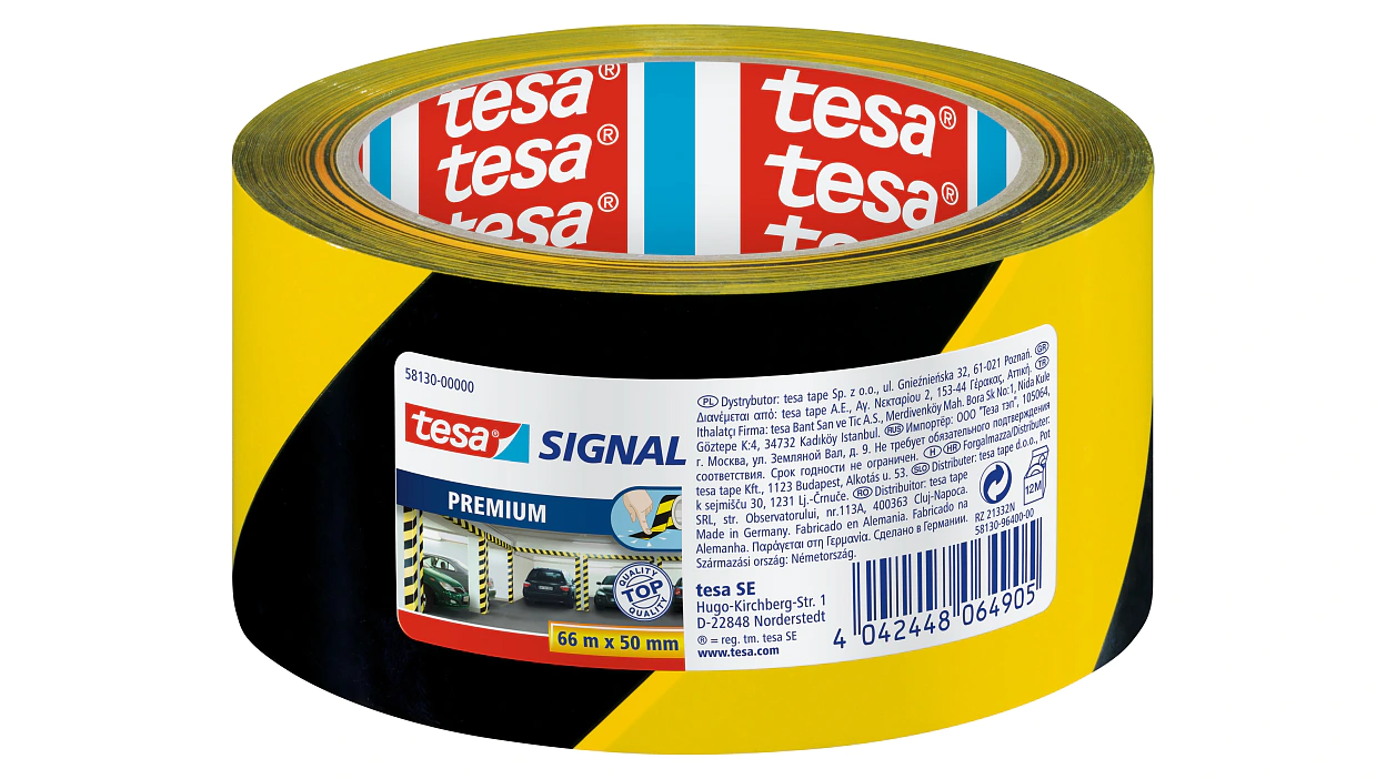 [en-en] tesa Signal Premium Warning-Marking tape, yellow-black, 66m x 50mm