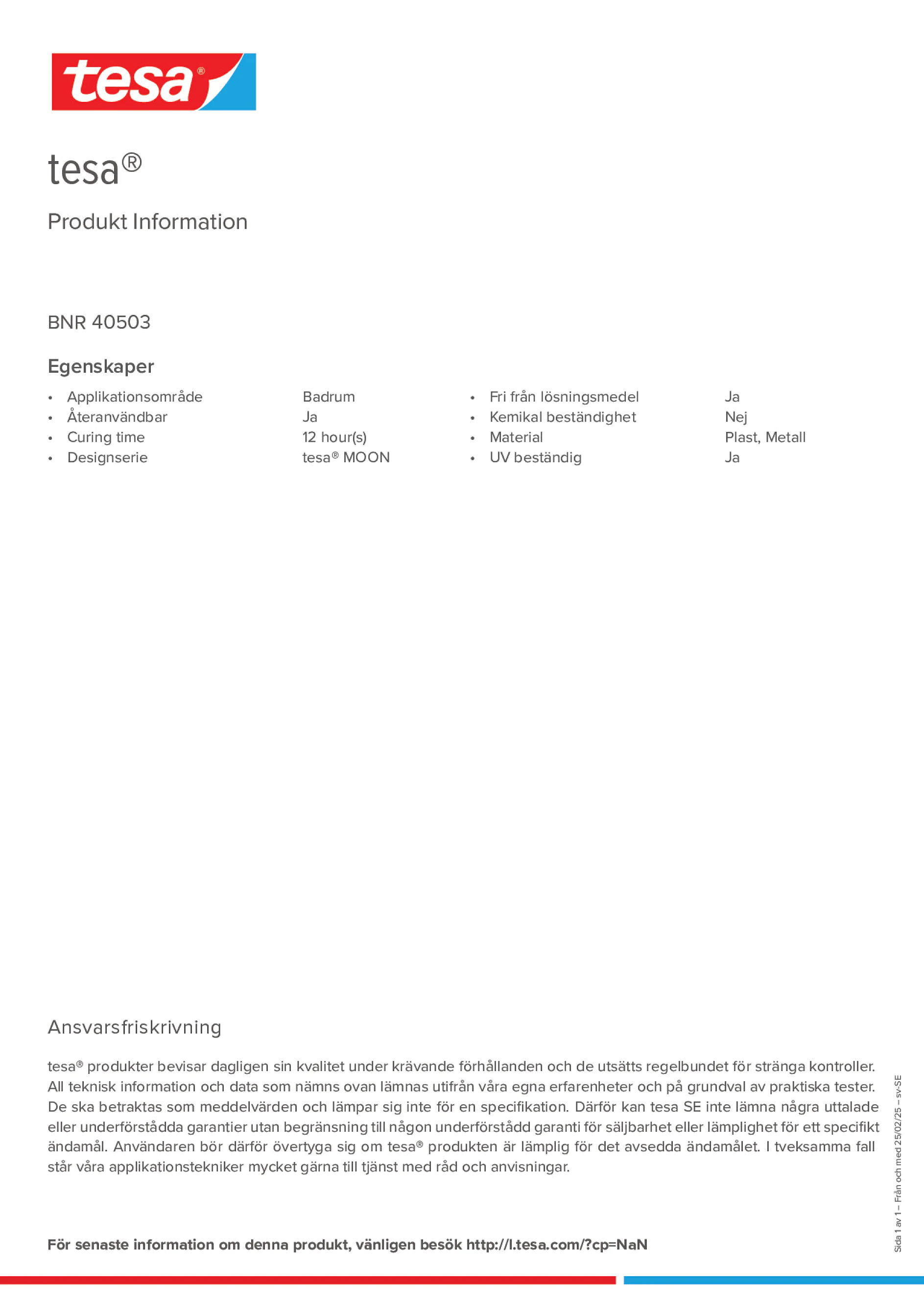 Product information_tesa® 40503_sv-SE