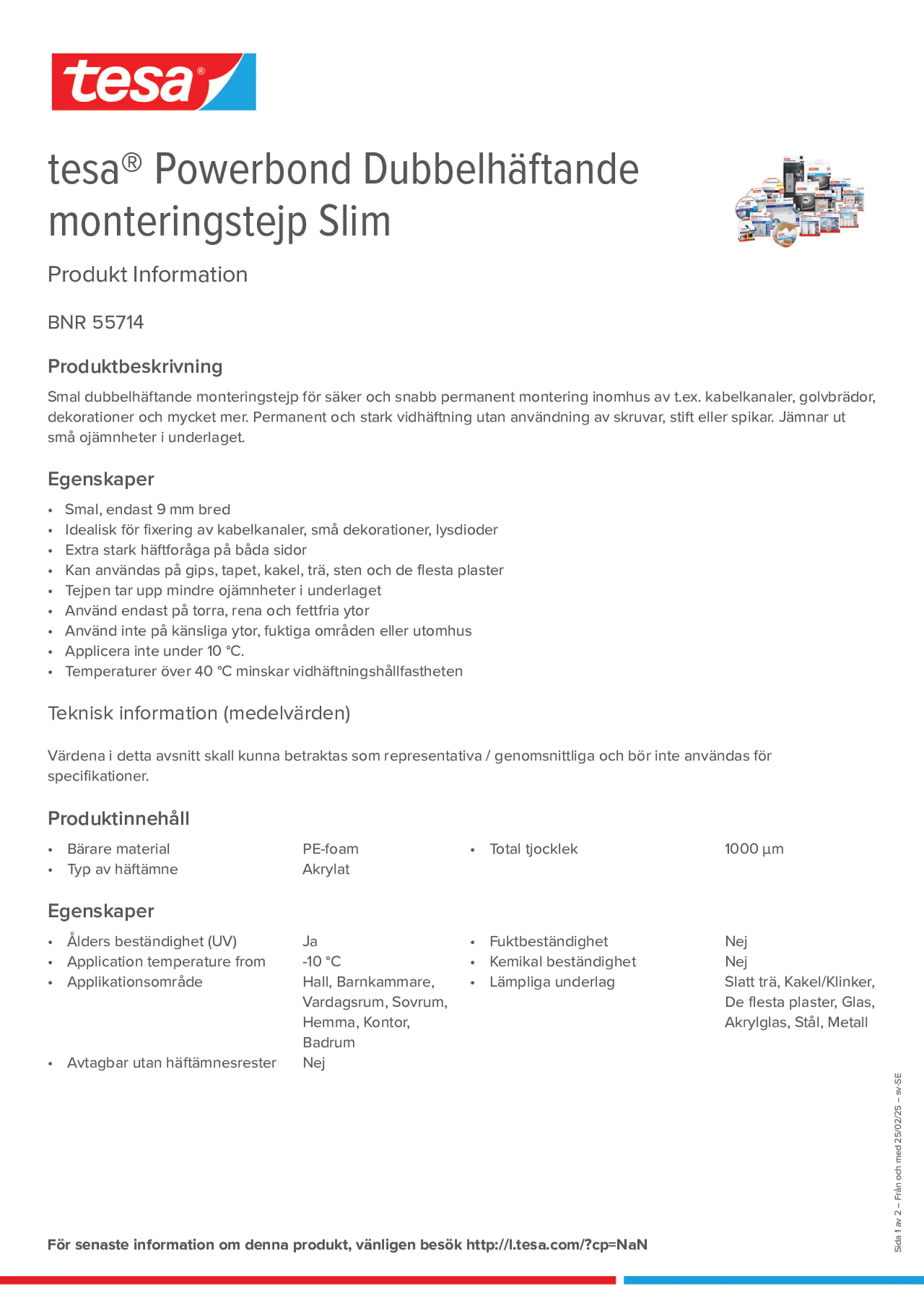 Product information_tesa® Powerbond 55714_sv-SE