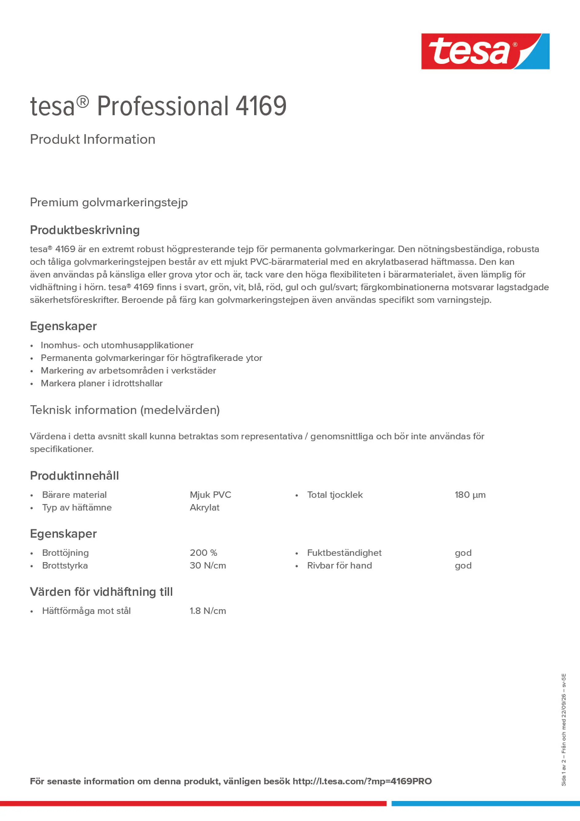 Product information_tesa® Professional 04169_sv-SE