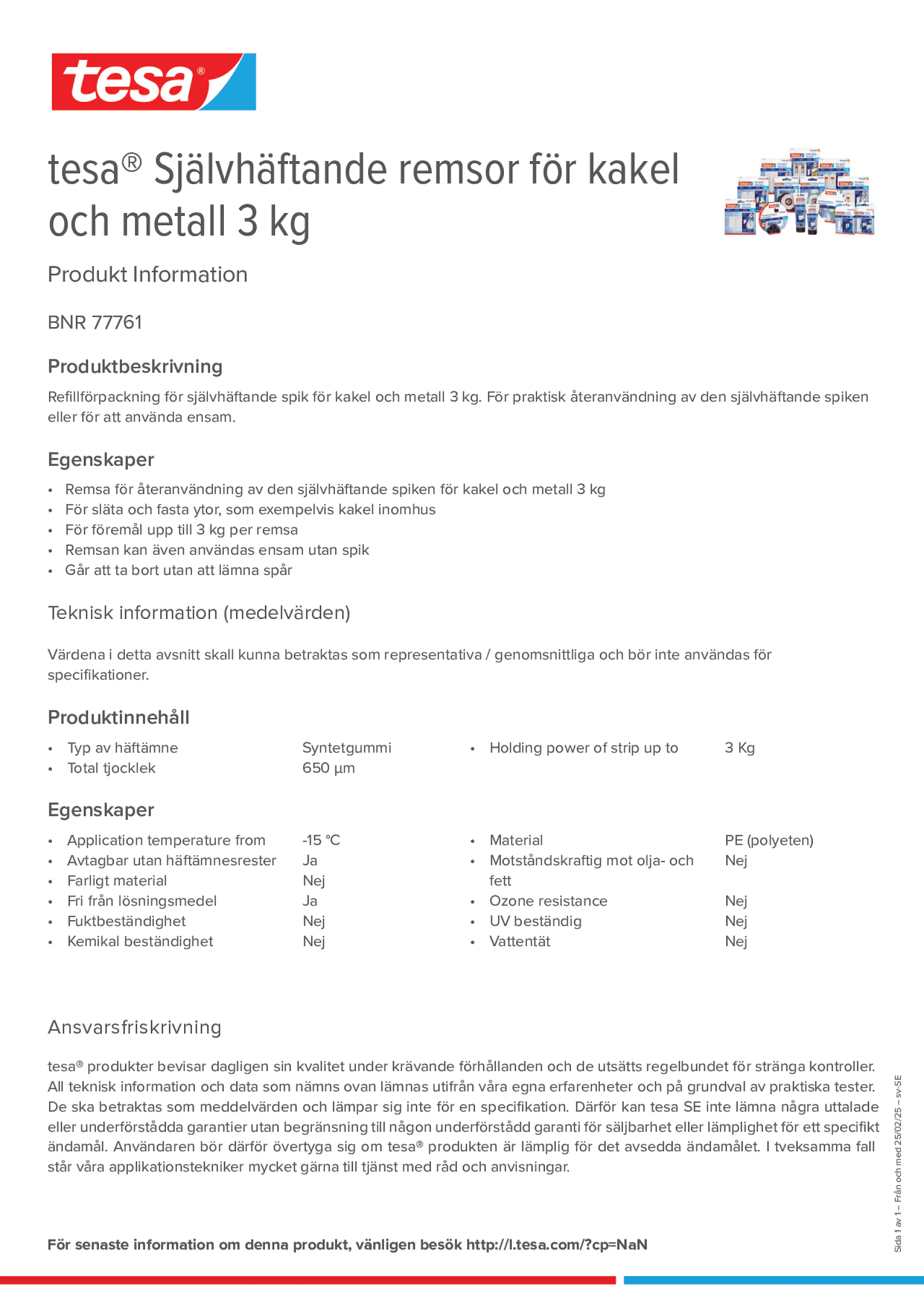 Product information_tesa® 77761_sv-SE