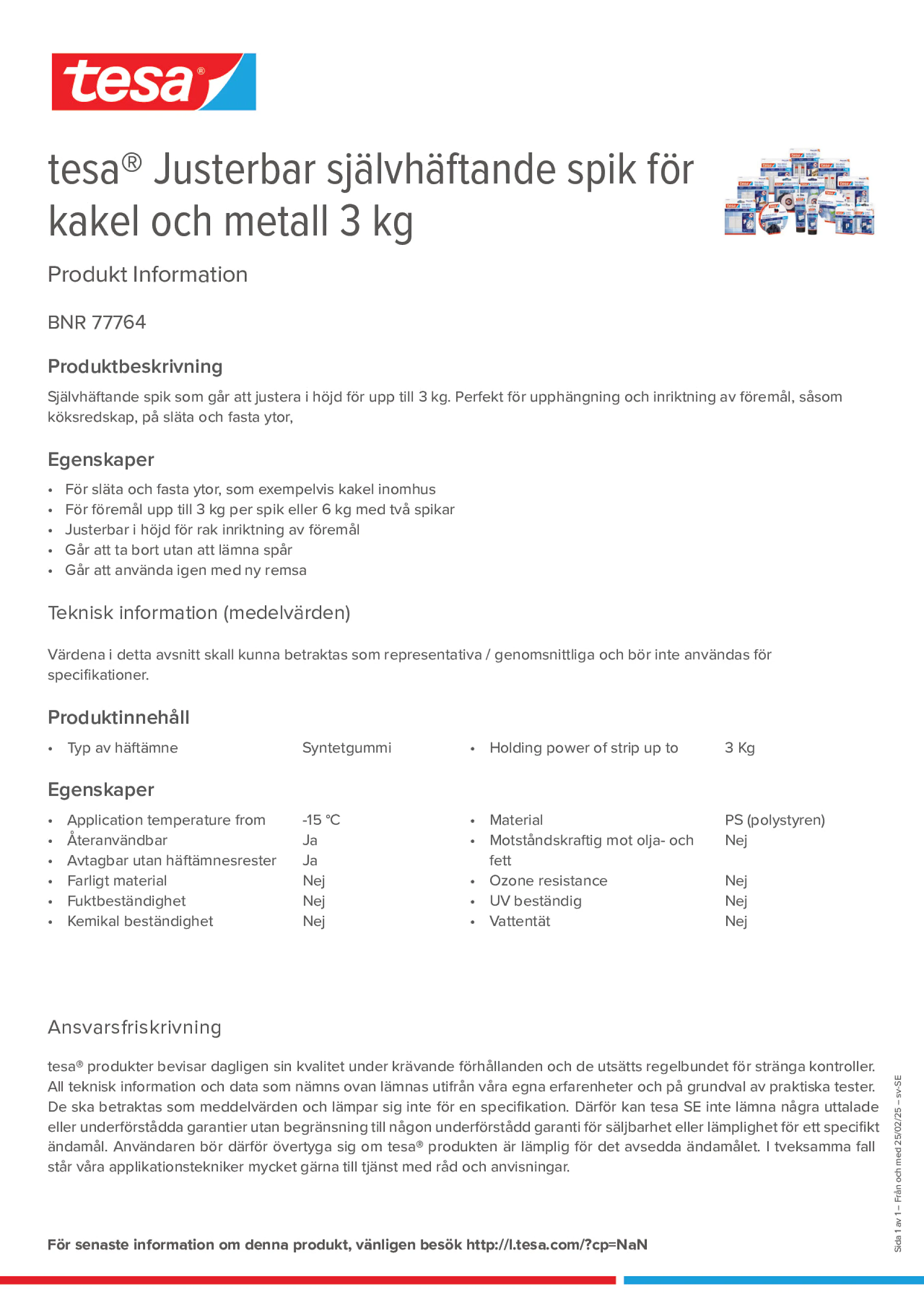 Product information_tesa® 77764_sv-SE