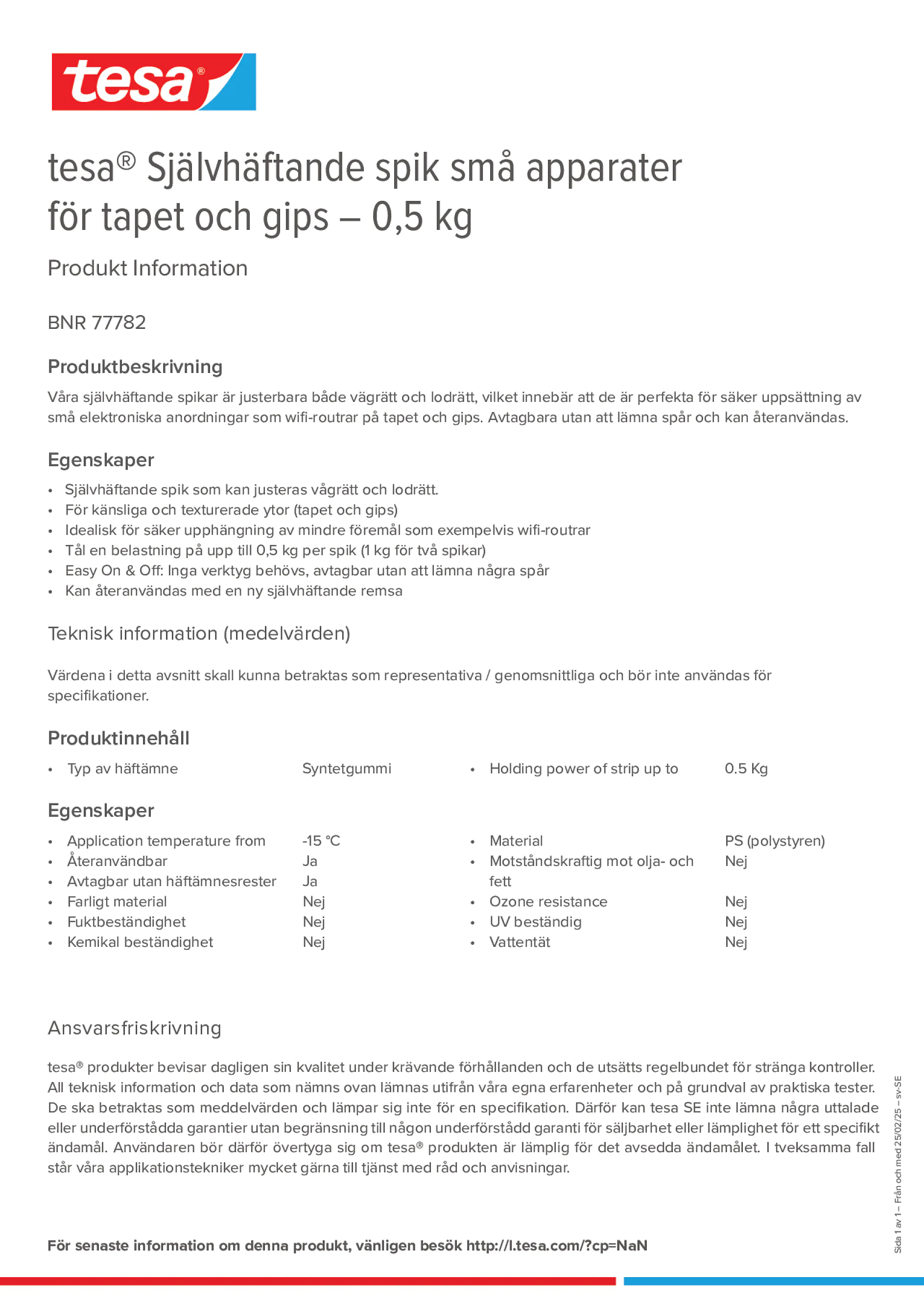 Product information_tesa® 77782_sv-SE