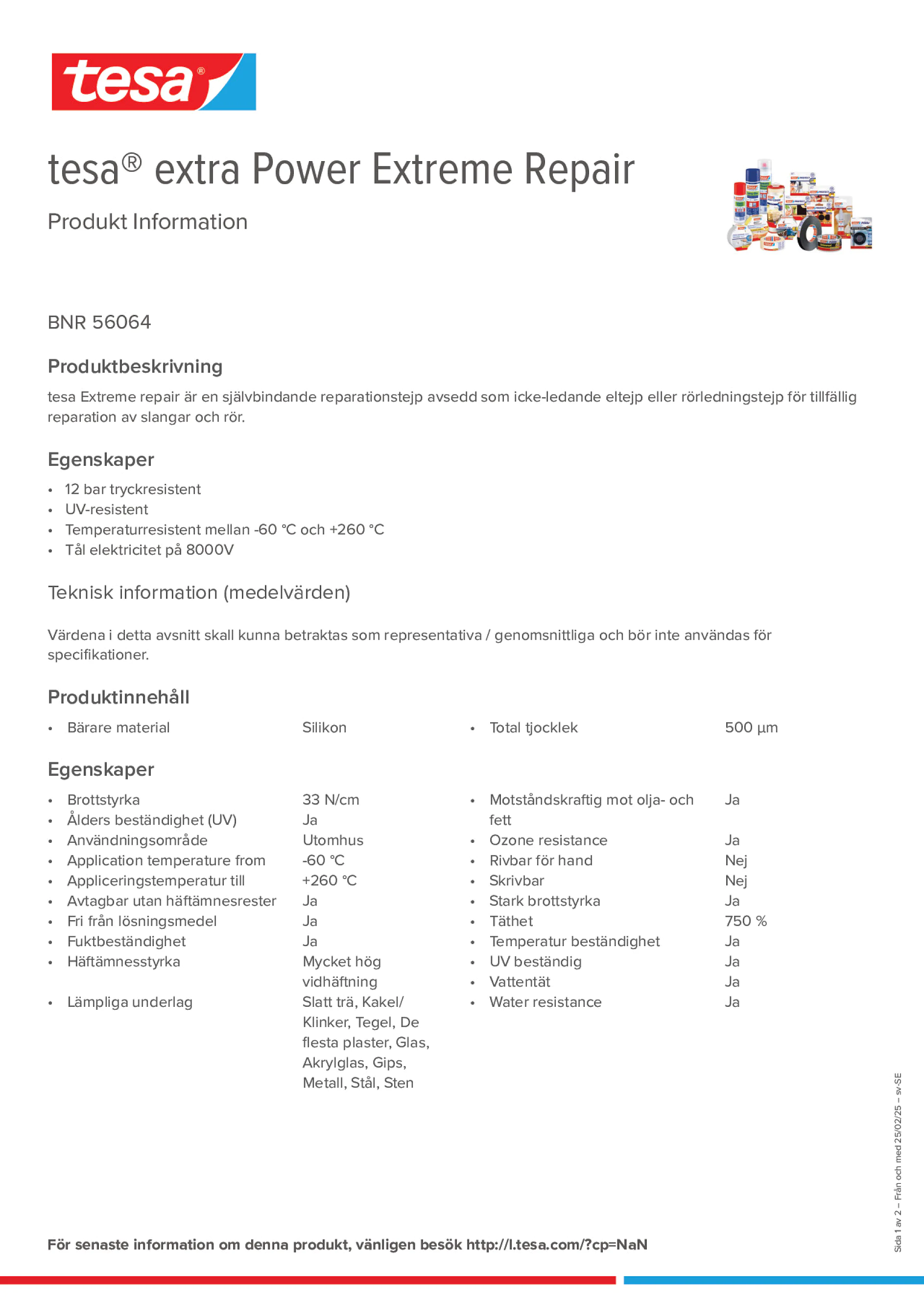 Product information_tesa® extra Power 56064_sv-SE