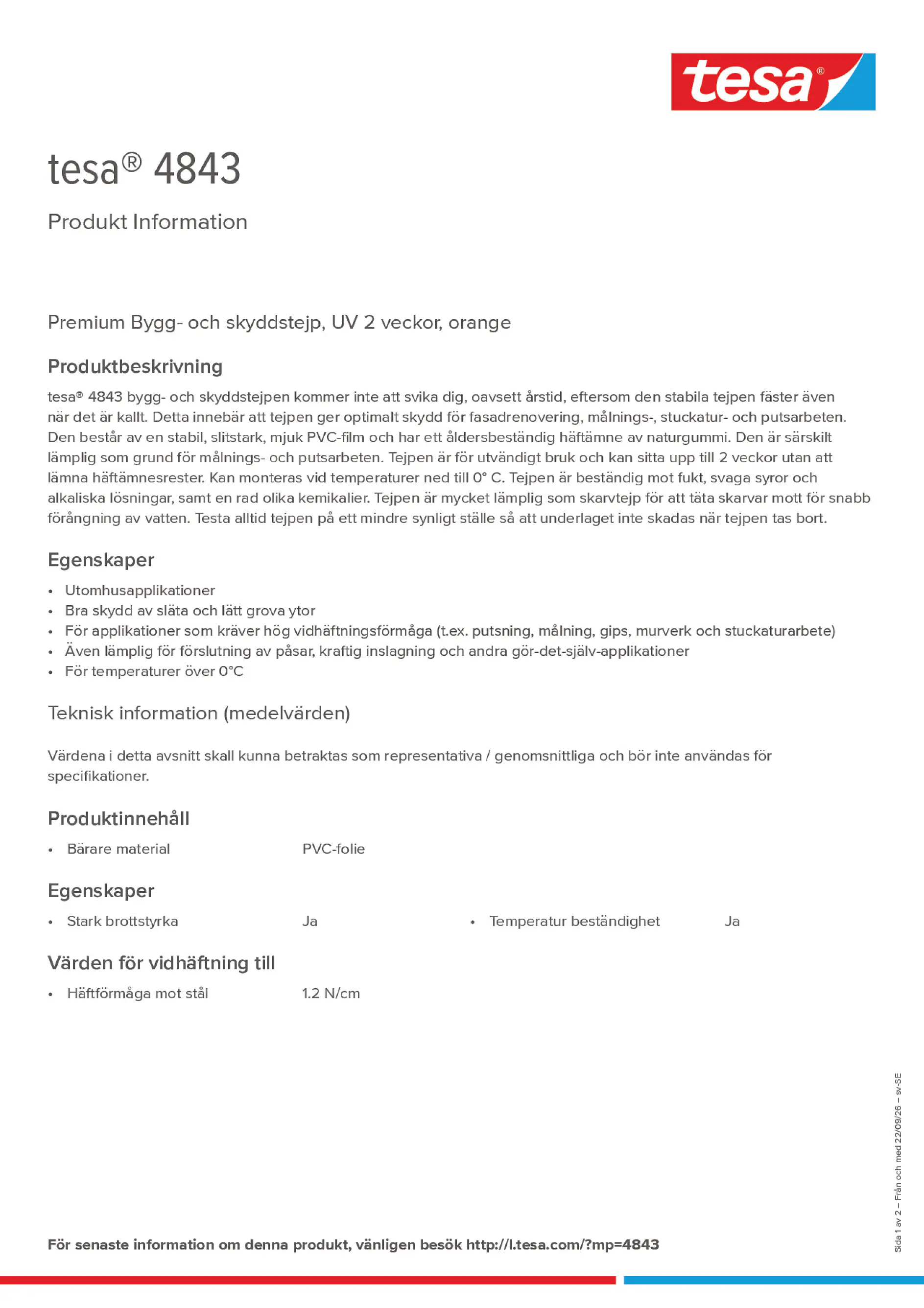 Product information_tesa® 4843_sv-SE
