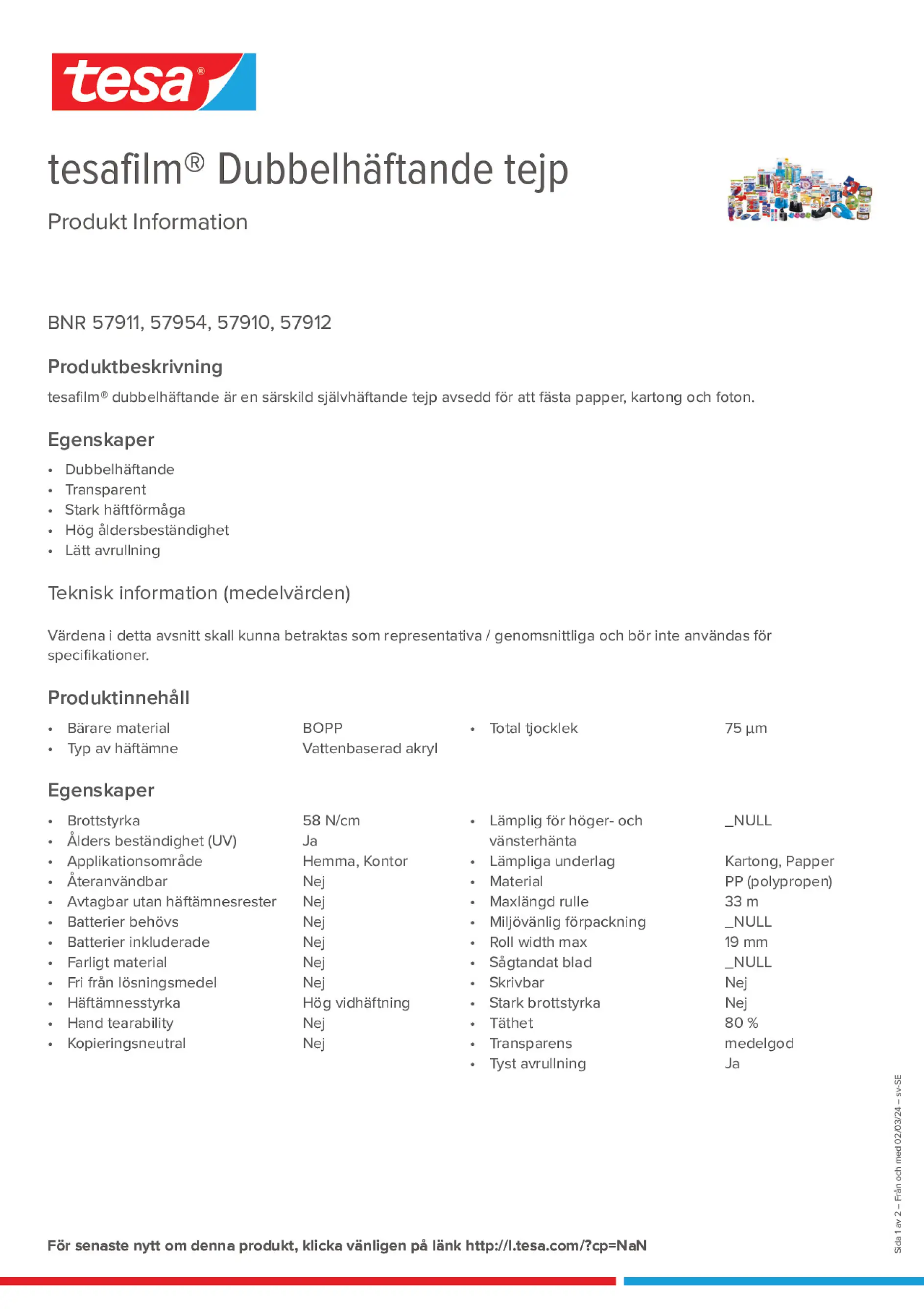 Product information_tesafilm® 57910_sv-SE