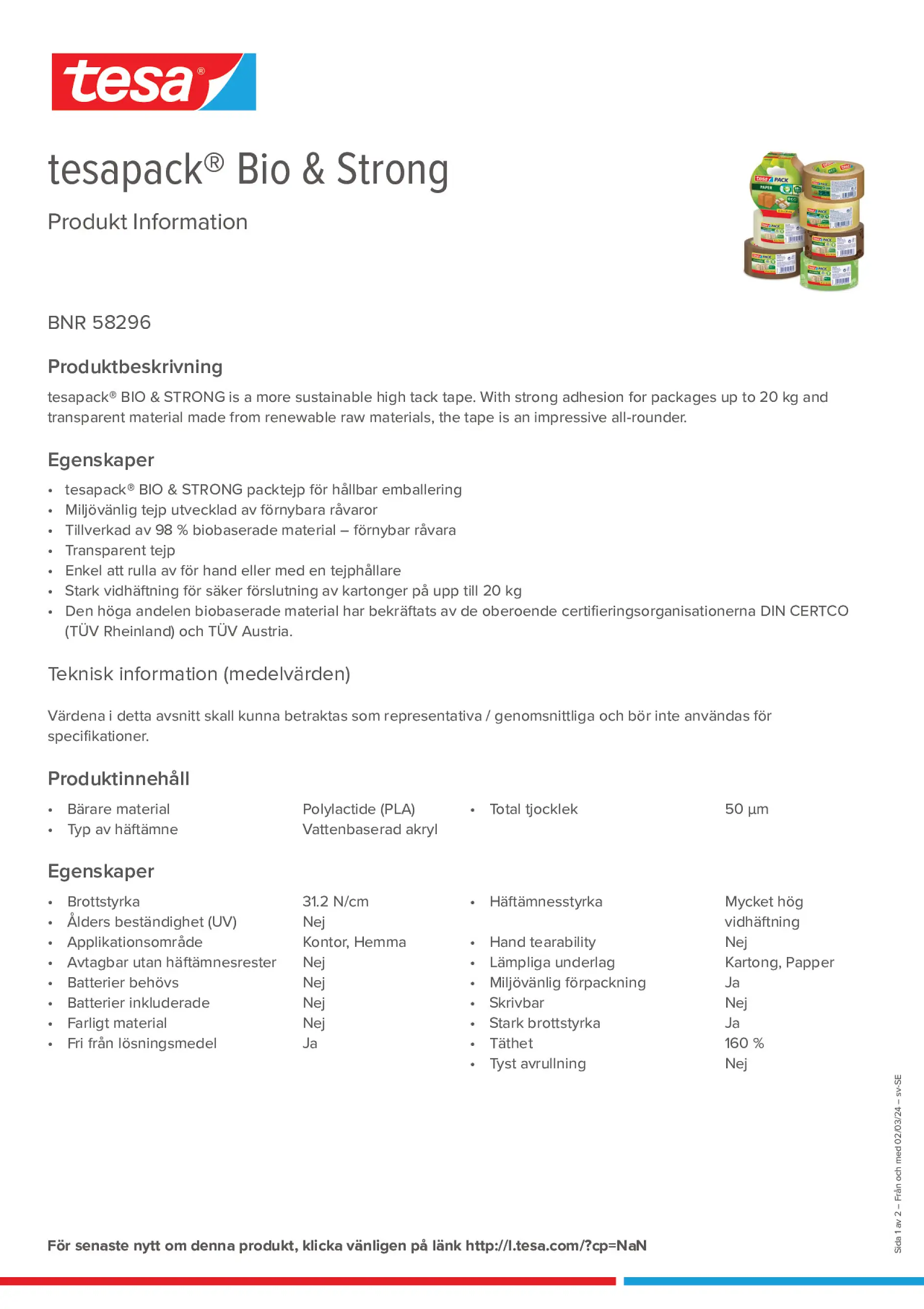 Product information_tesapack® 58296_sv-SE