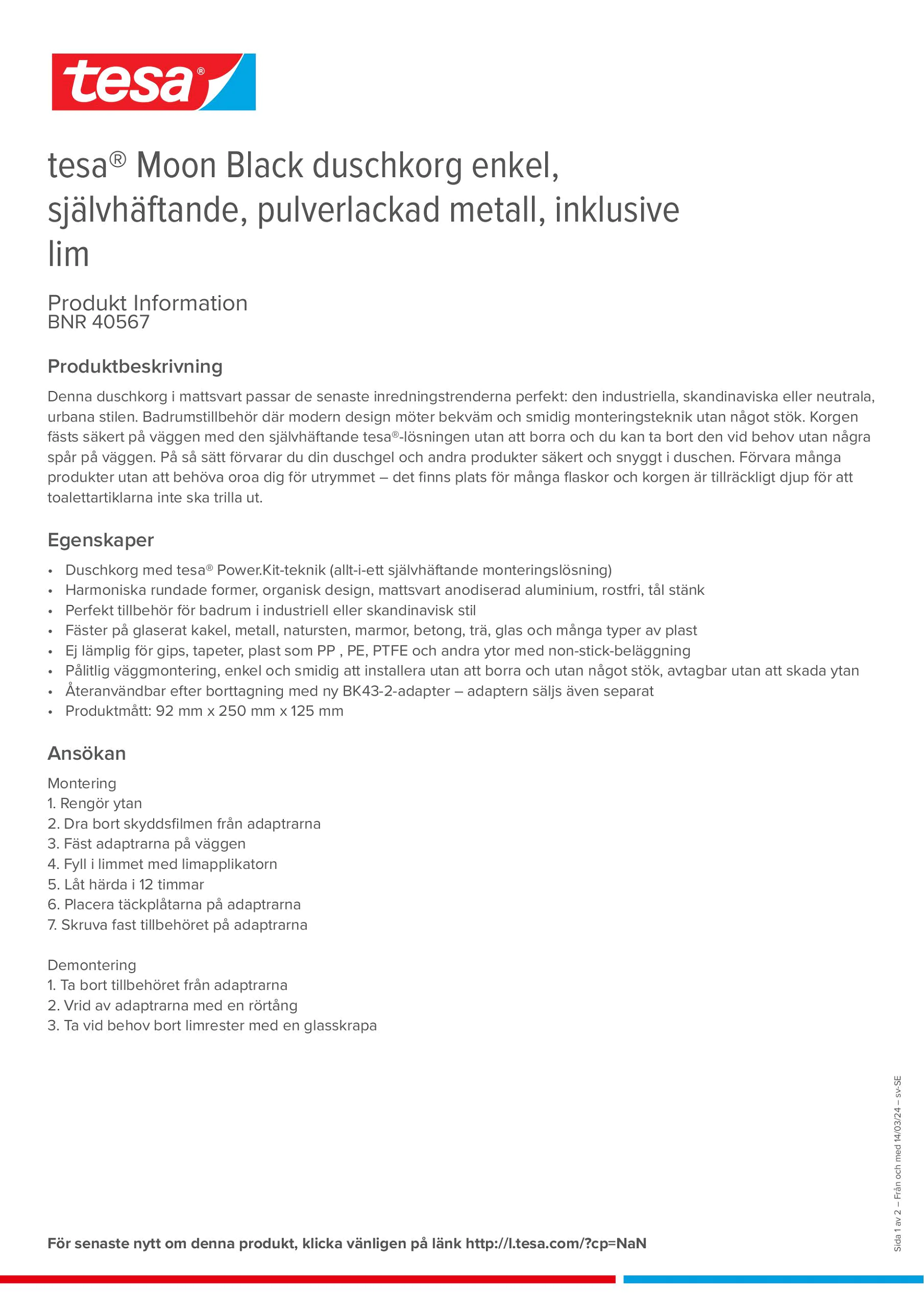 Product information_tesa® 40567_sv-SE