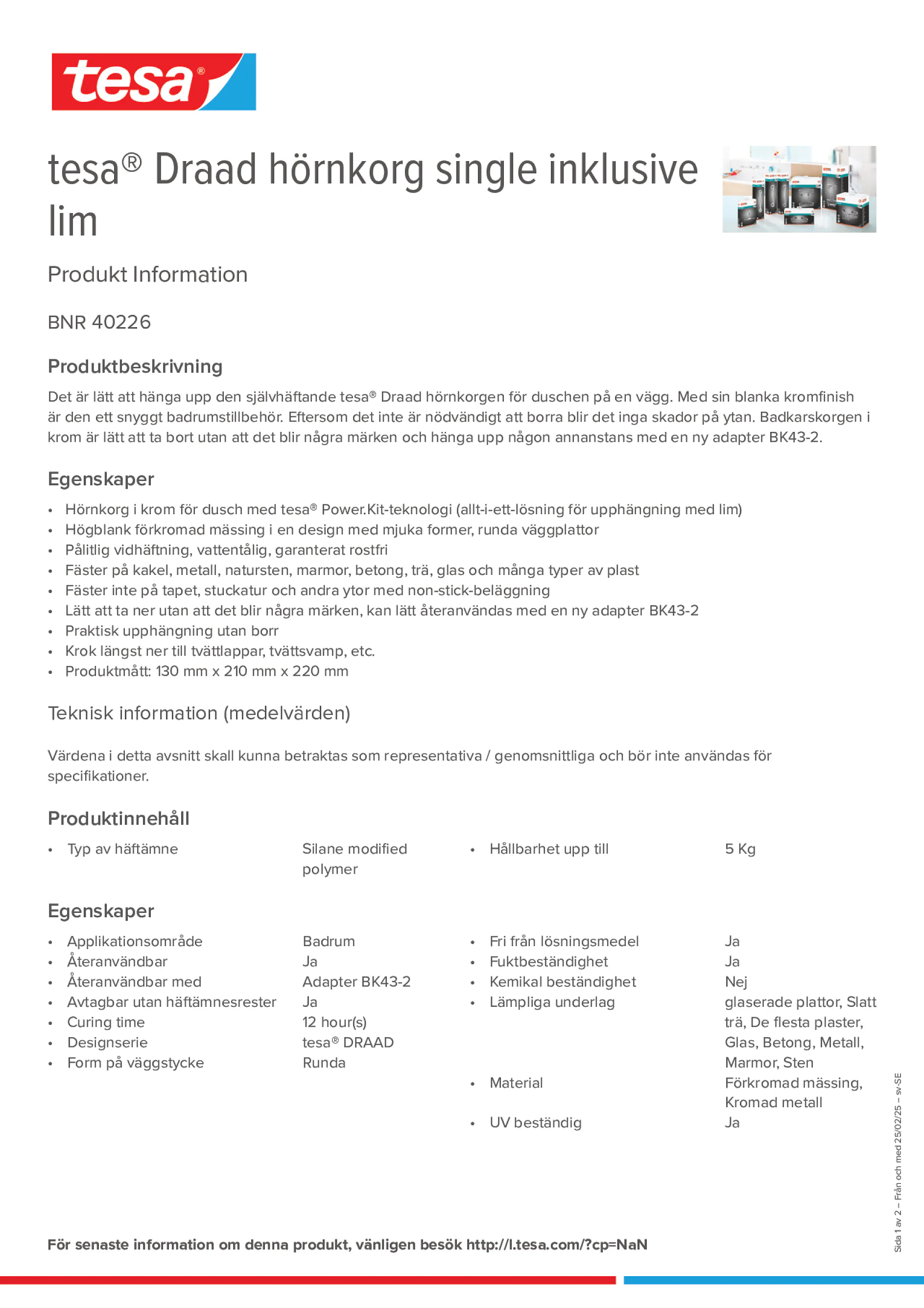 Product information_tesa® 40226_sv-SE
