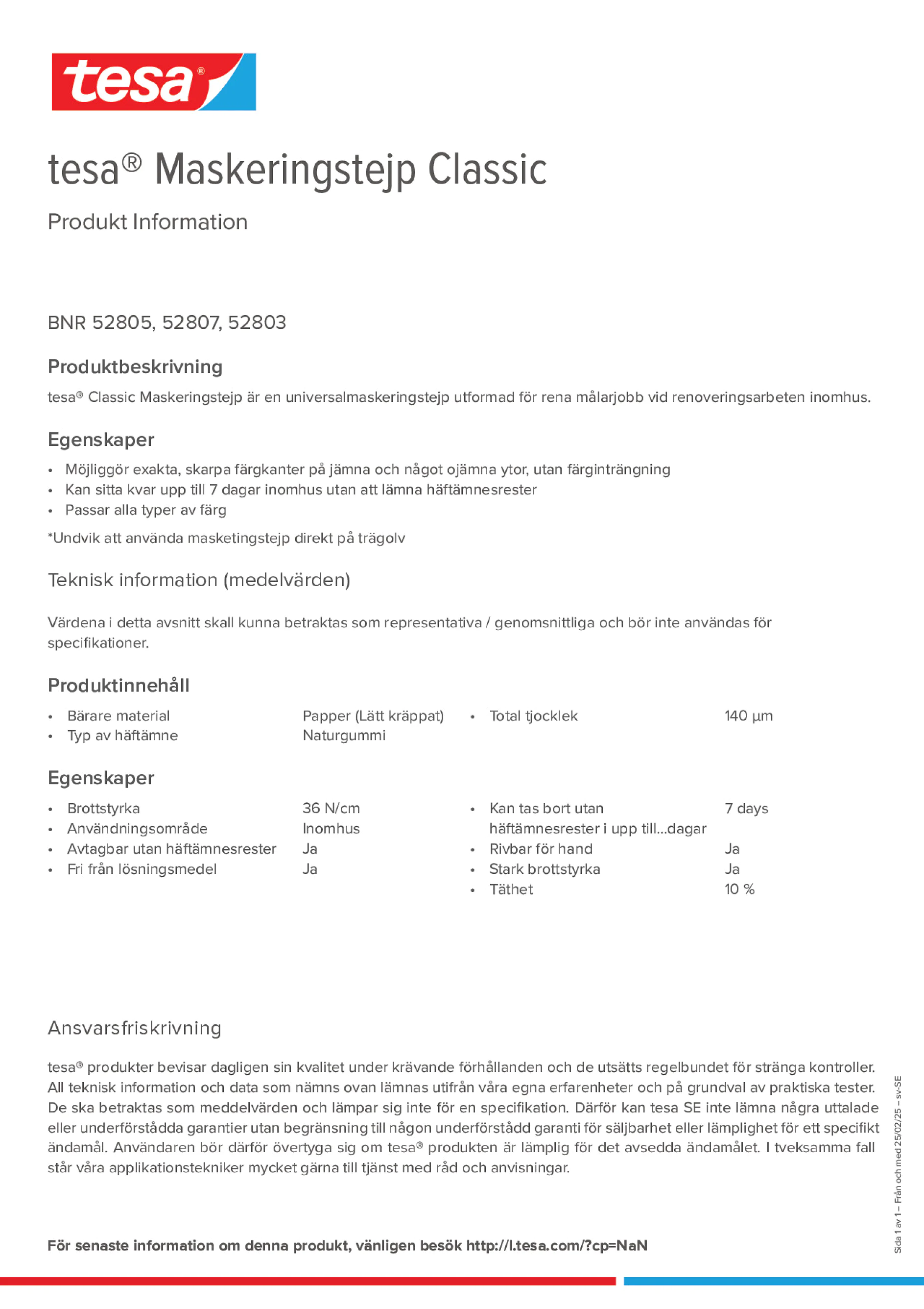 Product information_tesa® 5284_sv-SE