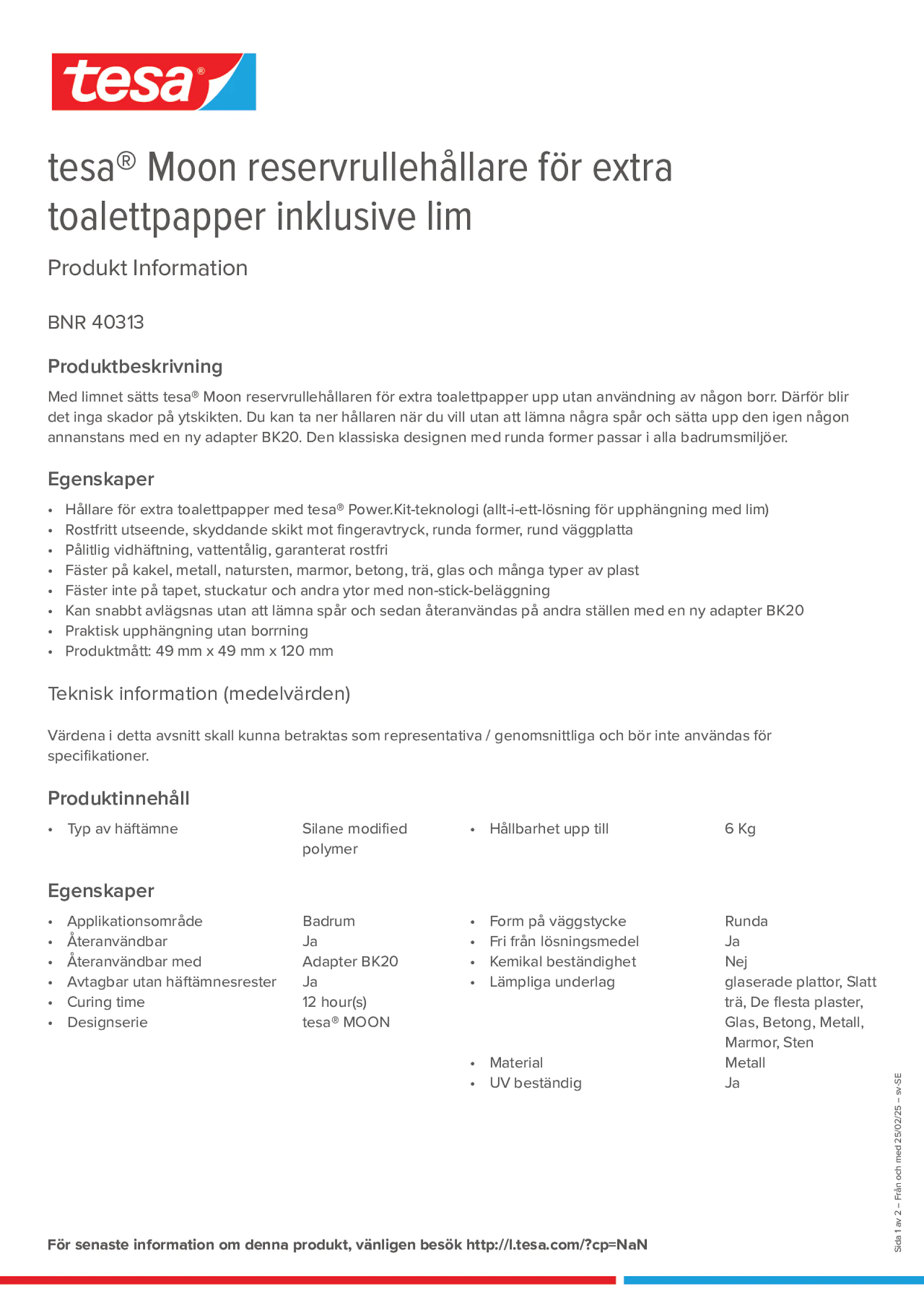 Product information_tesa® 40313_sv-SE
