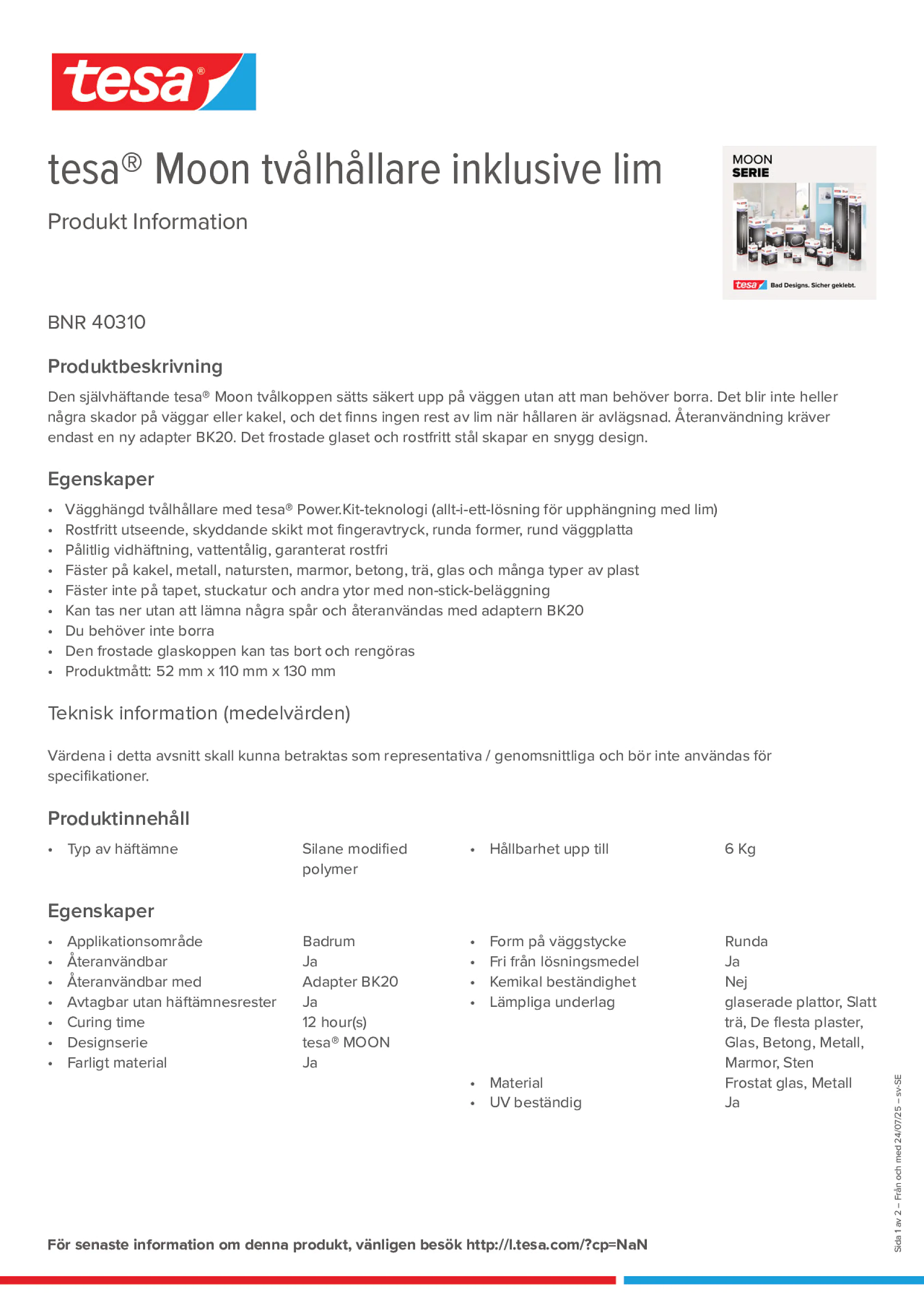 Product information_tesa® 40310_sv-SE