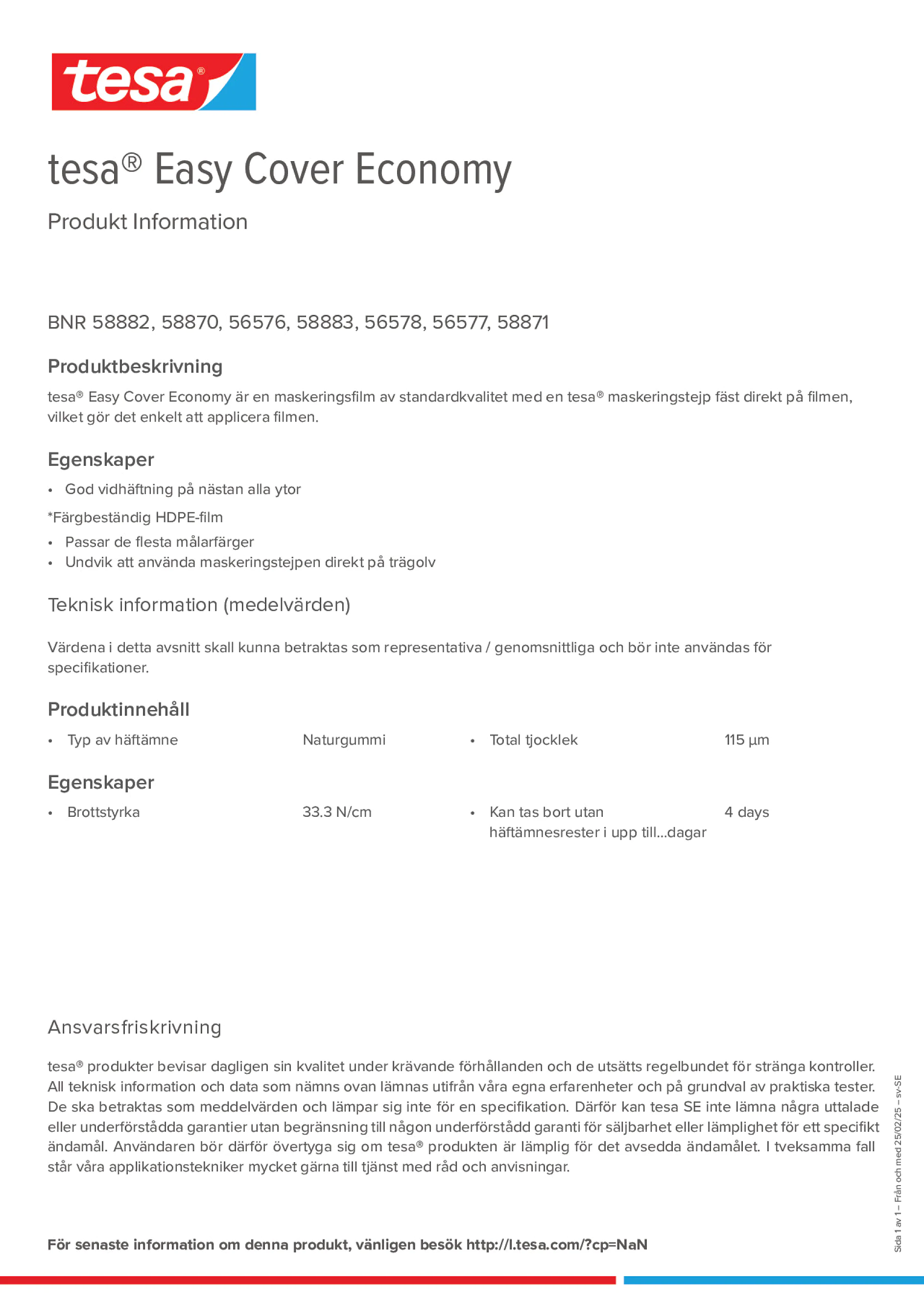 Product information_tesa® Easy Cover 58882_sv-SE