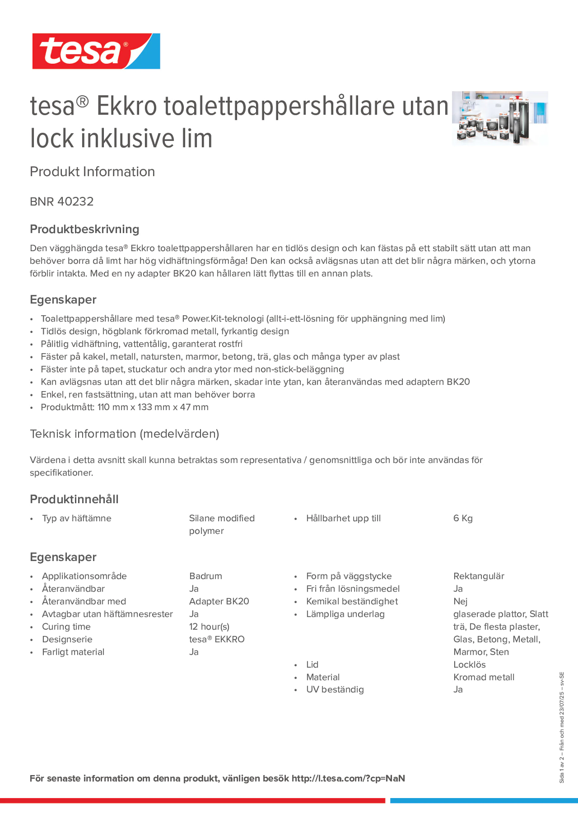 Product information_tesa® 40232_sv-SE