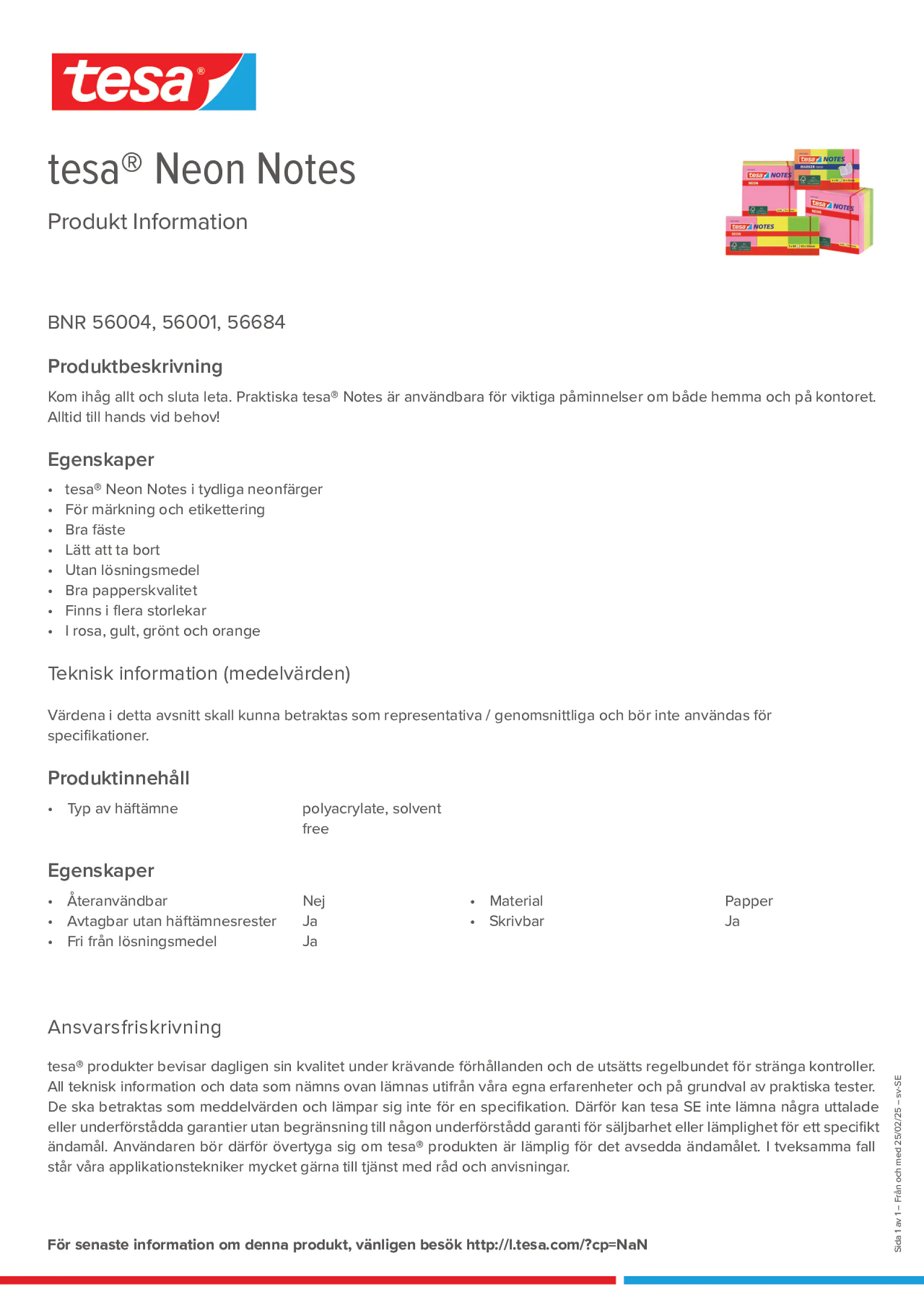 Product information_tesa® 56001_sv-SE