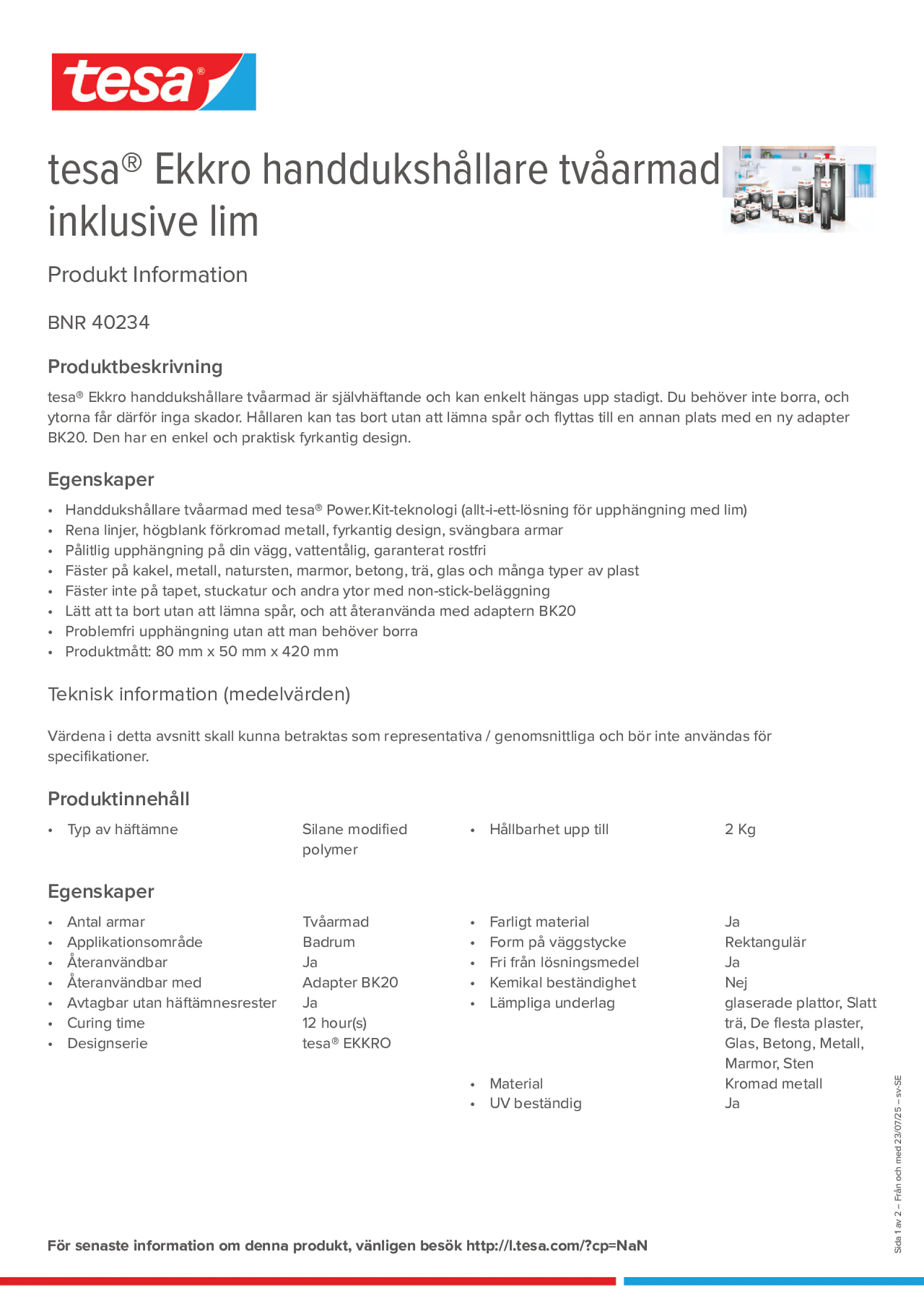 Product information_tesa® 40234_sv-SE