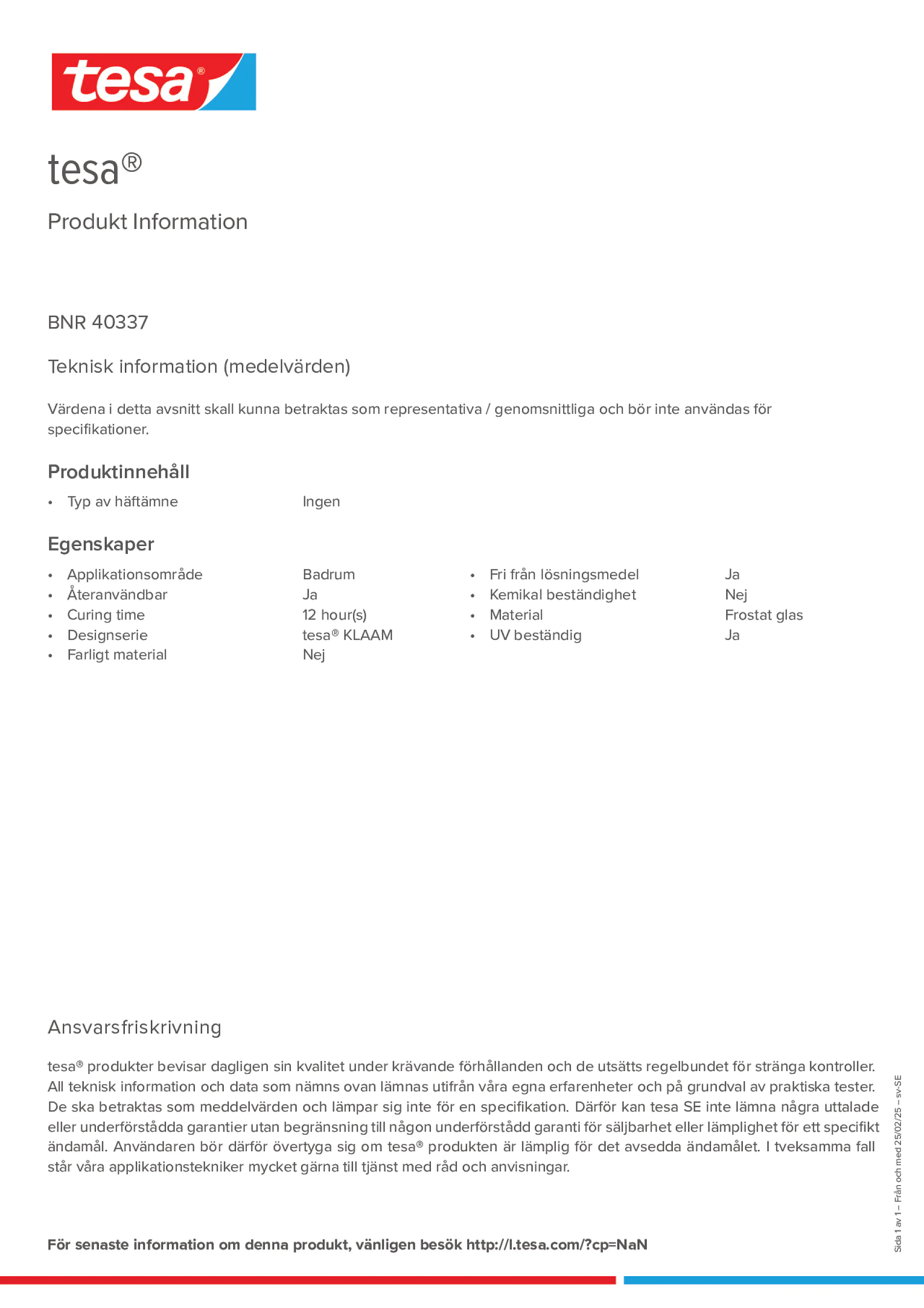 Product information_tesa® 40337_sv-SE