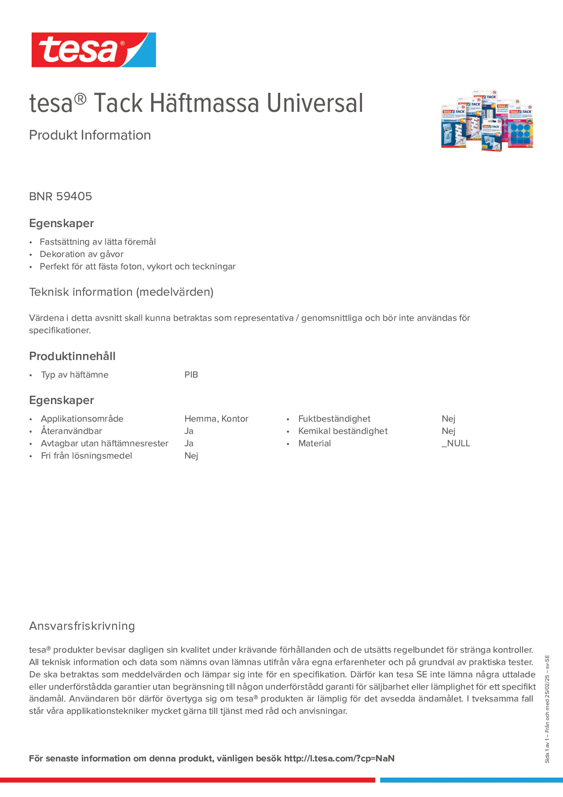 Product information_tesa® Tack 59405_sv-SE