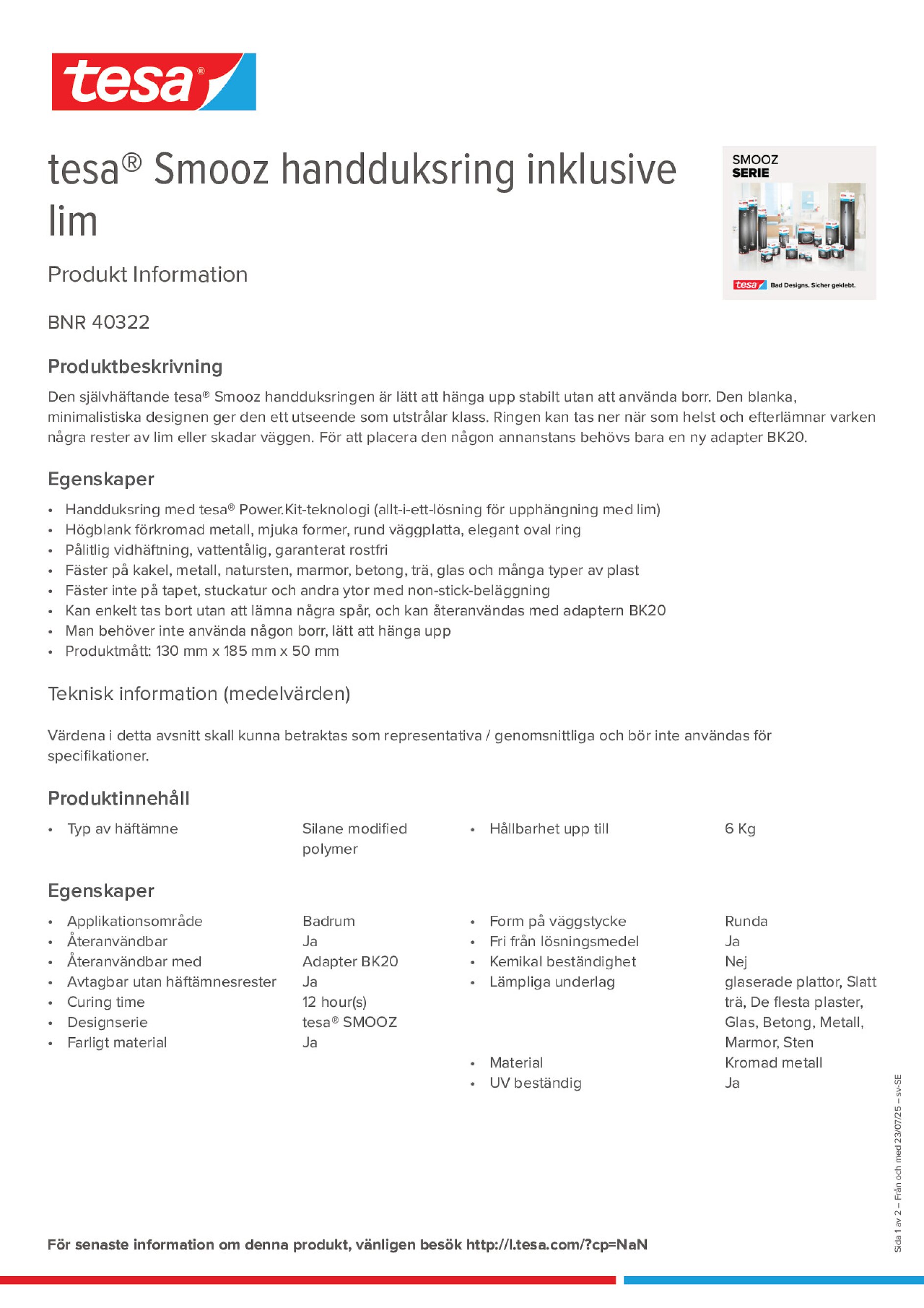 Product information_tesa® 40322_sv-SE