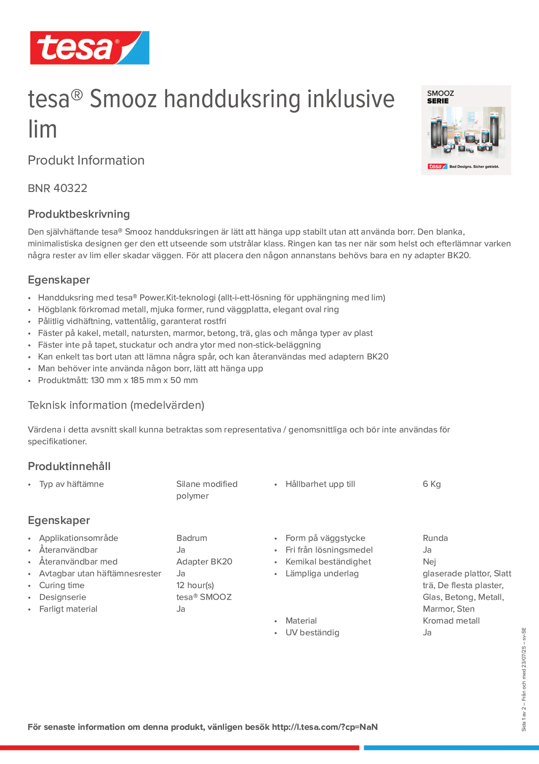 Product information_tesa® 40322_sv-SE