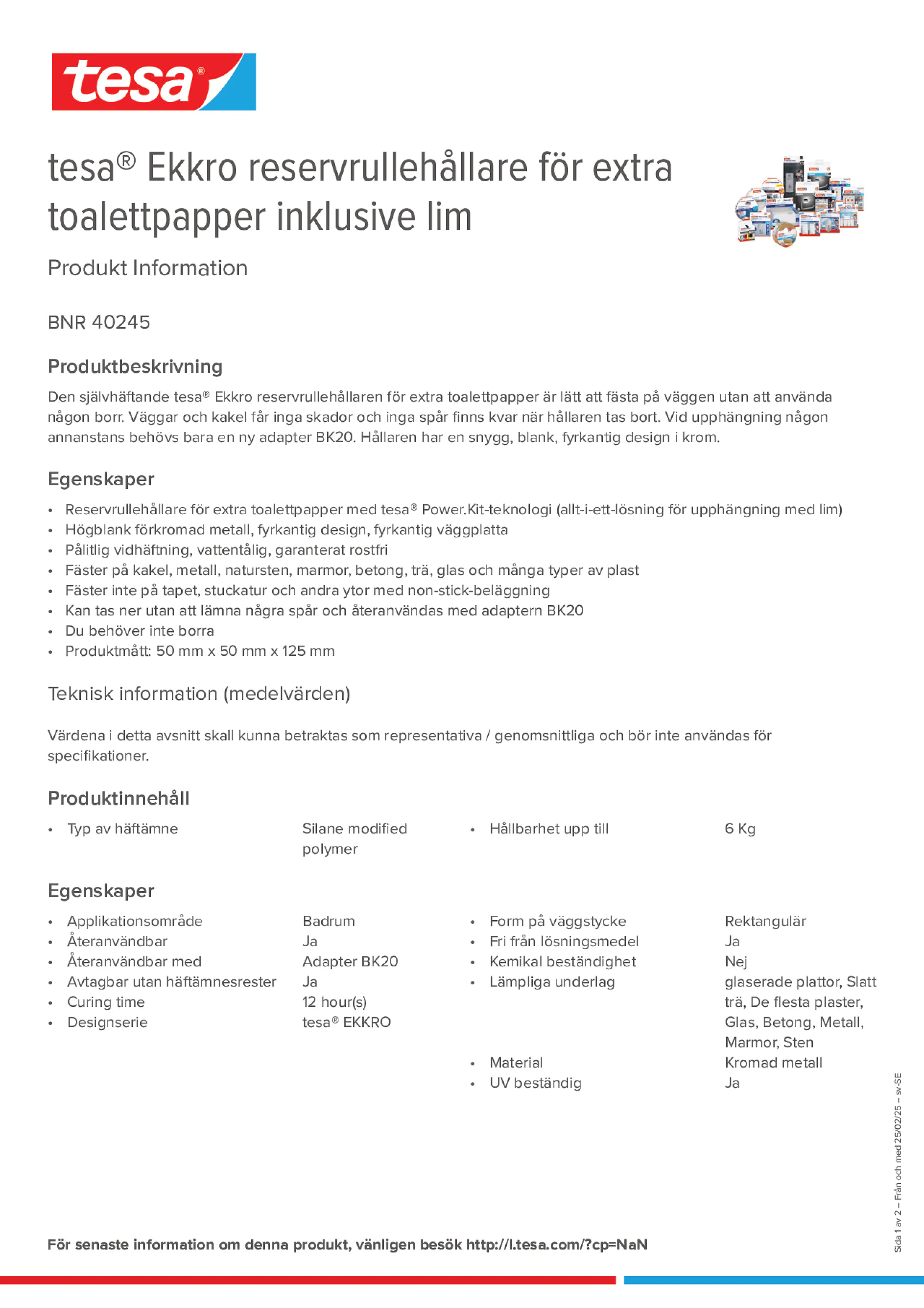 Product information_tesa® 40245_sv-SE