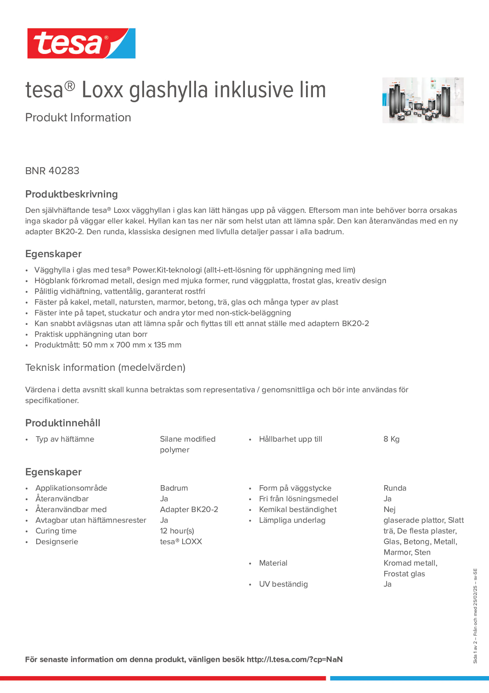 Product information_tesa® 40283_sv-SE