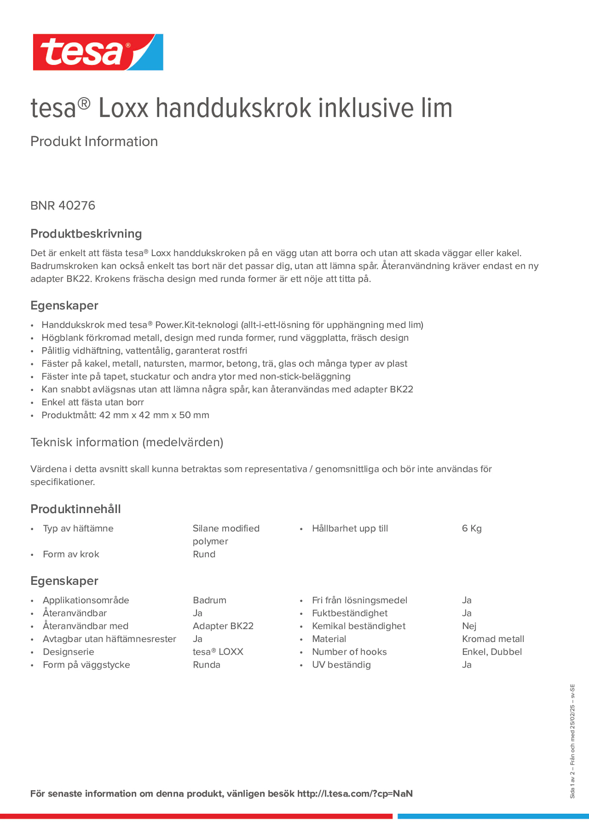 Product information_tesa® 40276_sv-SE