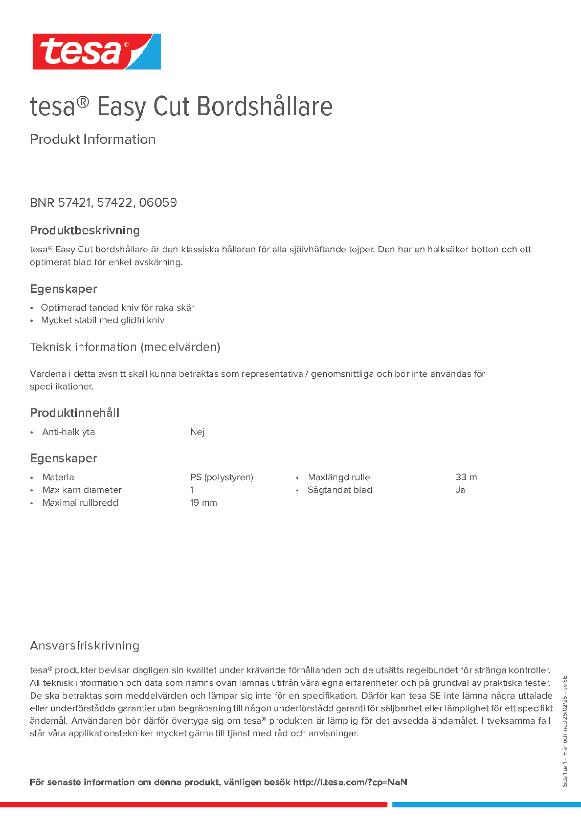 Product information_tesa® Easy Cut 57421_sv-SE