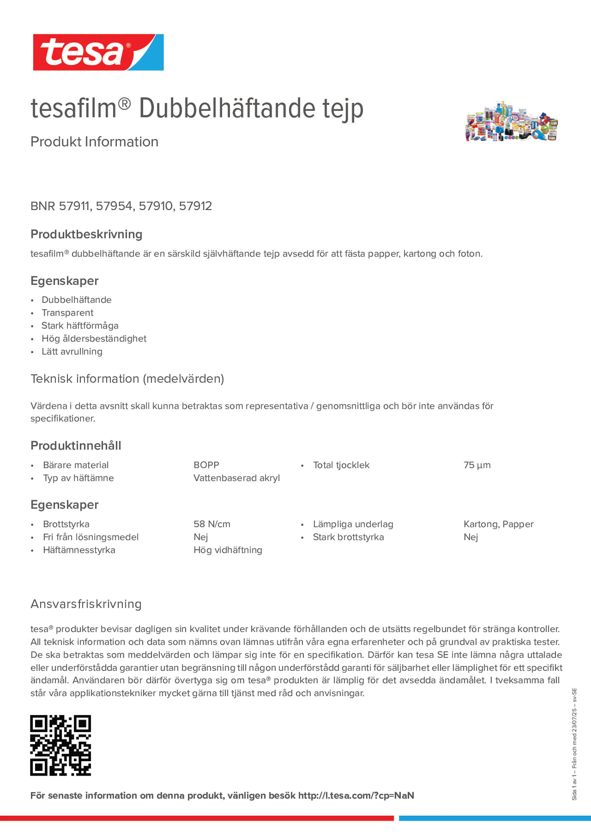 Product information_tesafilm® 57910_sv-SE