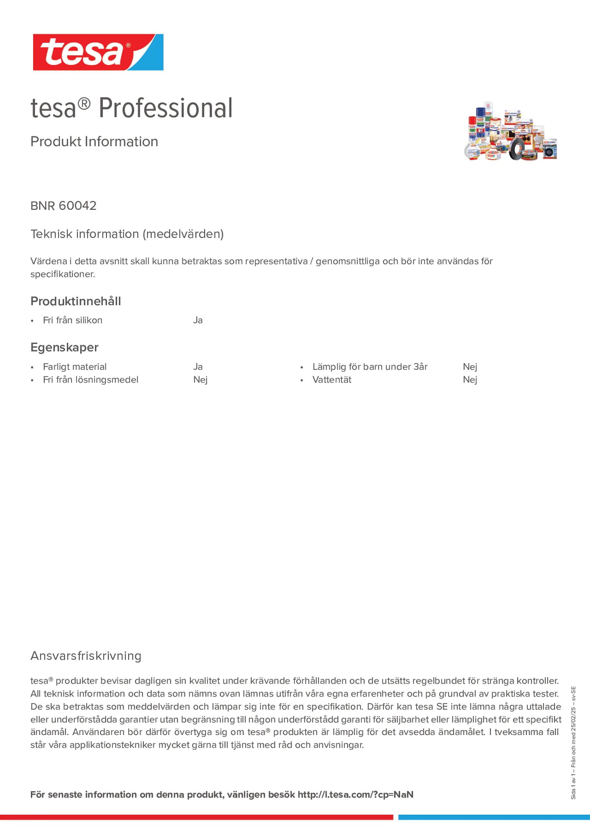 Product information_tesa® Professional 60042_sv-SE