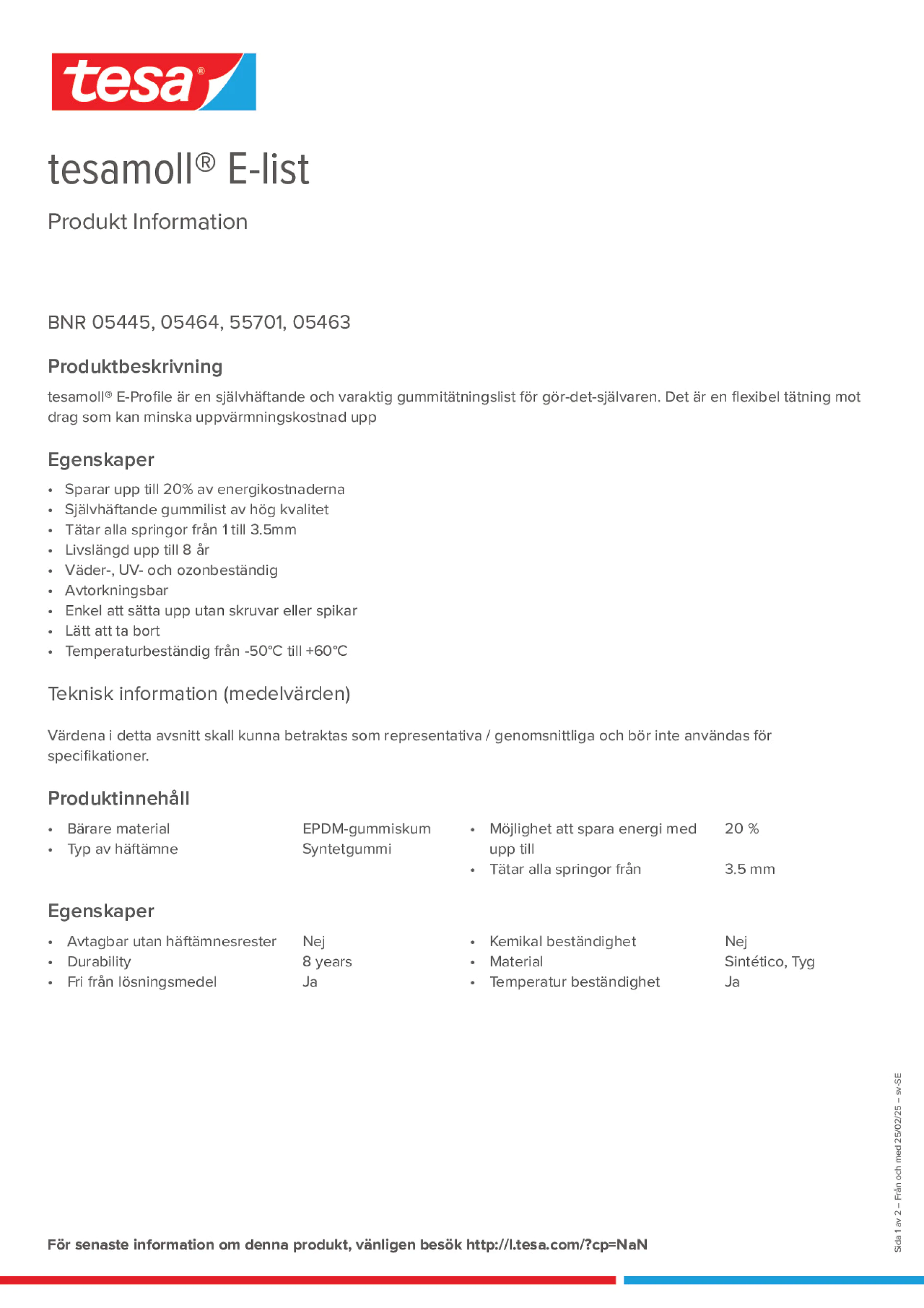 Product information_tesamoll® 5499_sv-SE