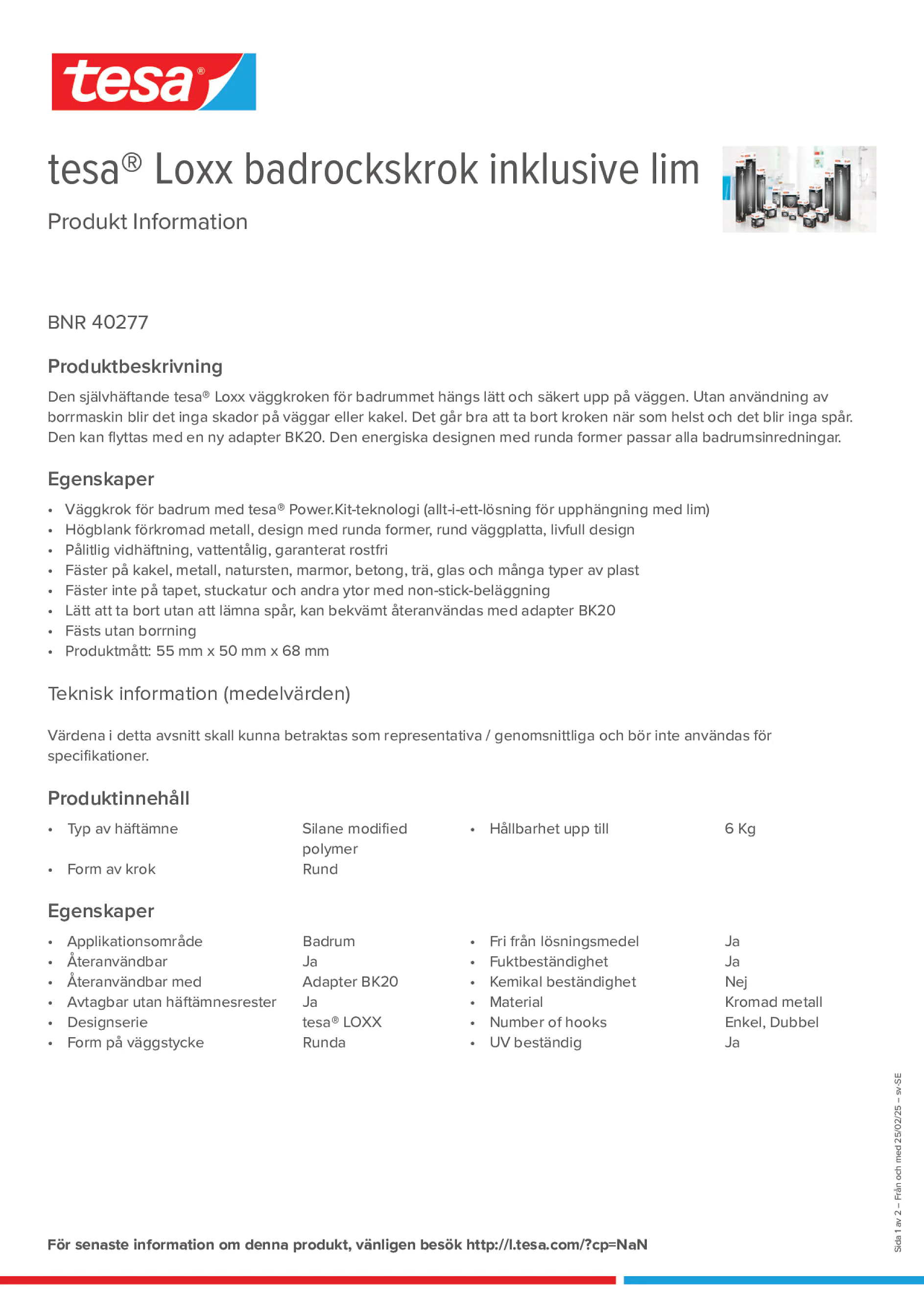 Product information_tesa® 40277_sv-SE