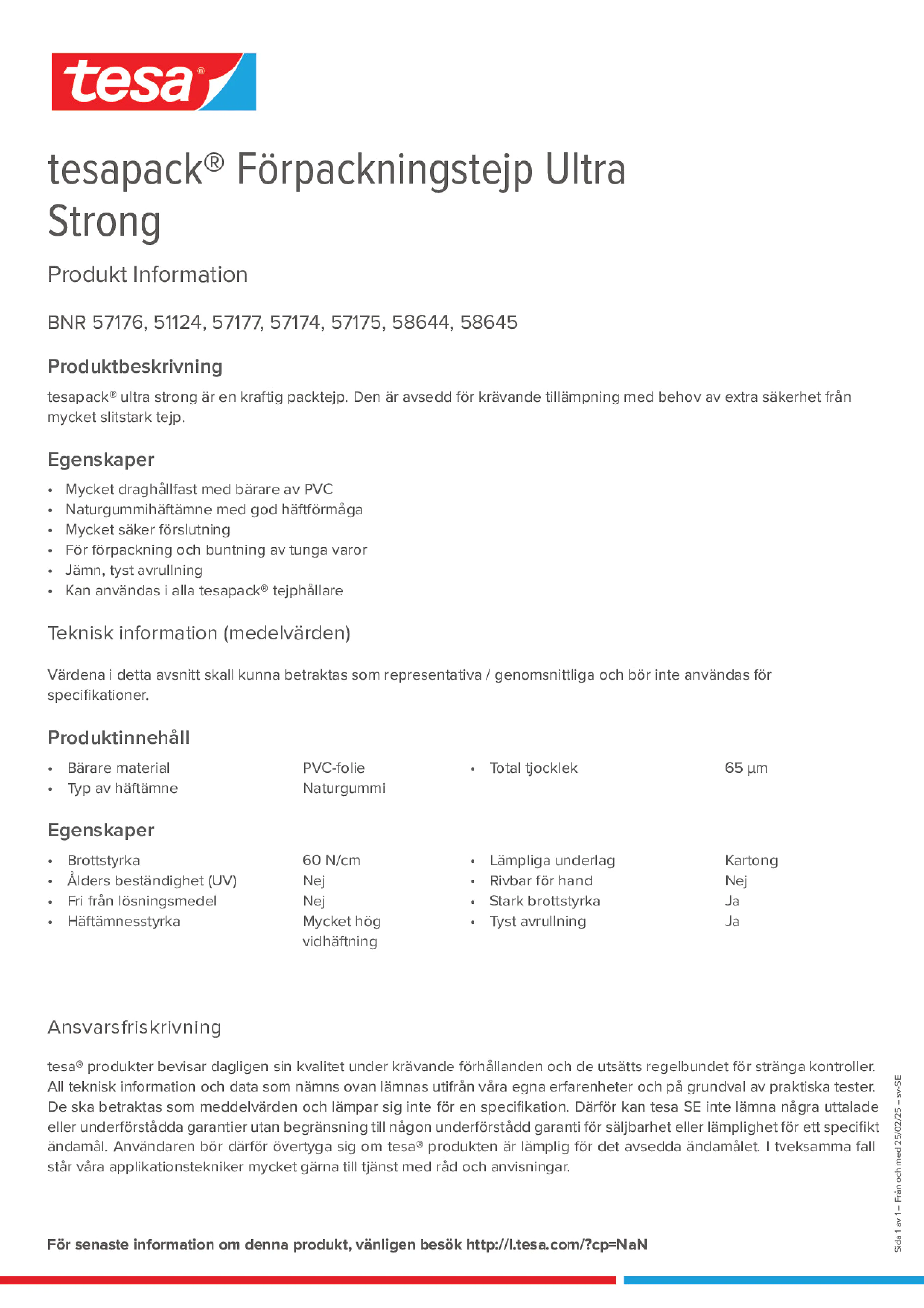 Product information_tesapack® 4124PVC30_sv-SE