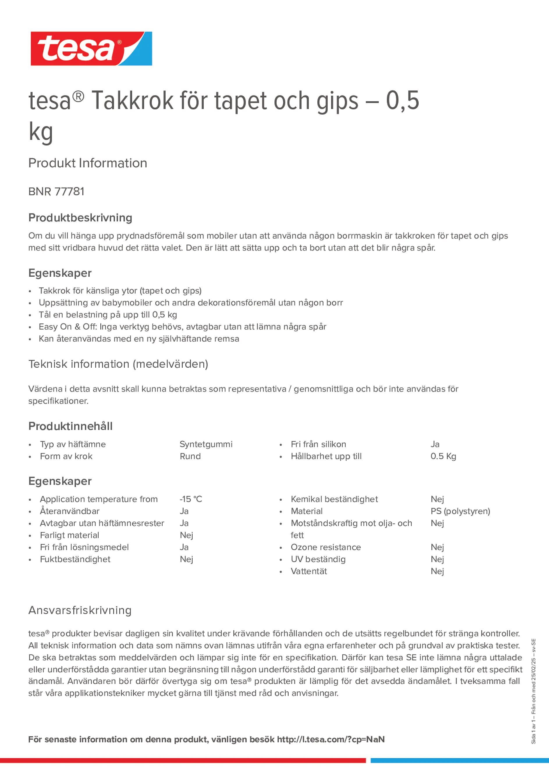 Product information_tesa® 77781_sv-SE