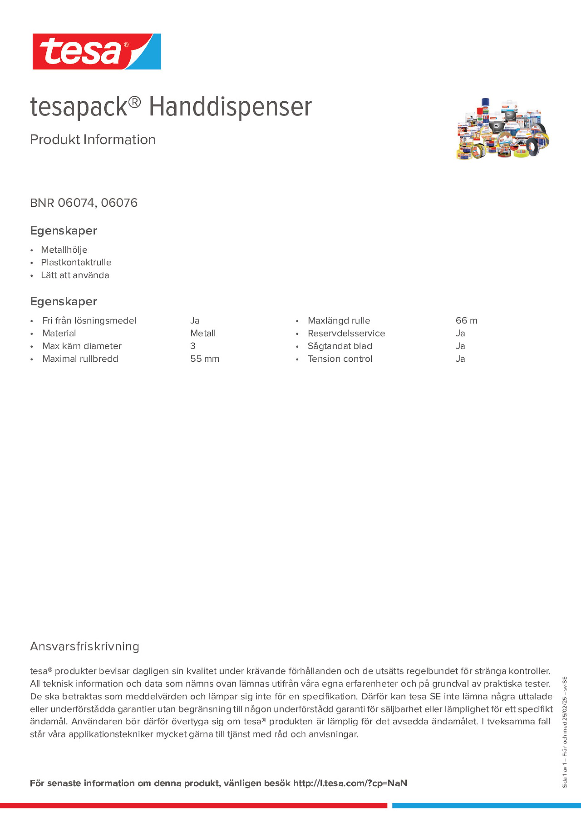 Product information_tesapack® 6076_sv-SE