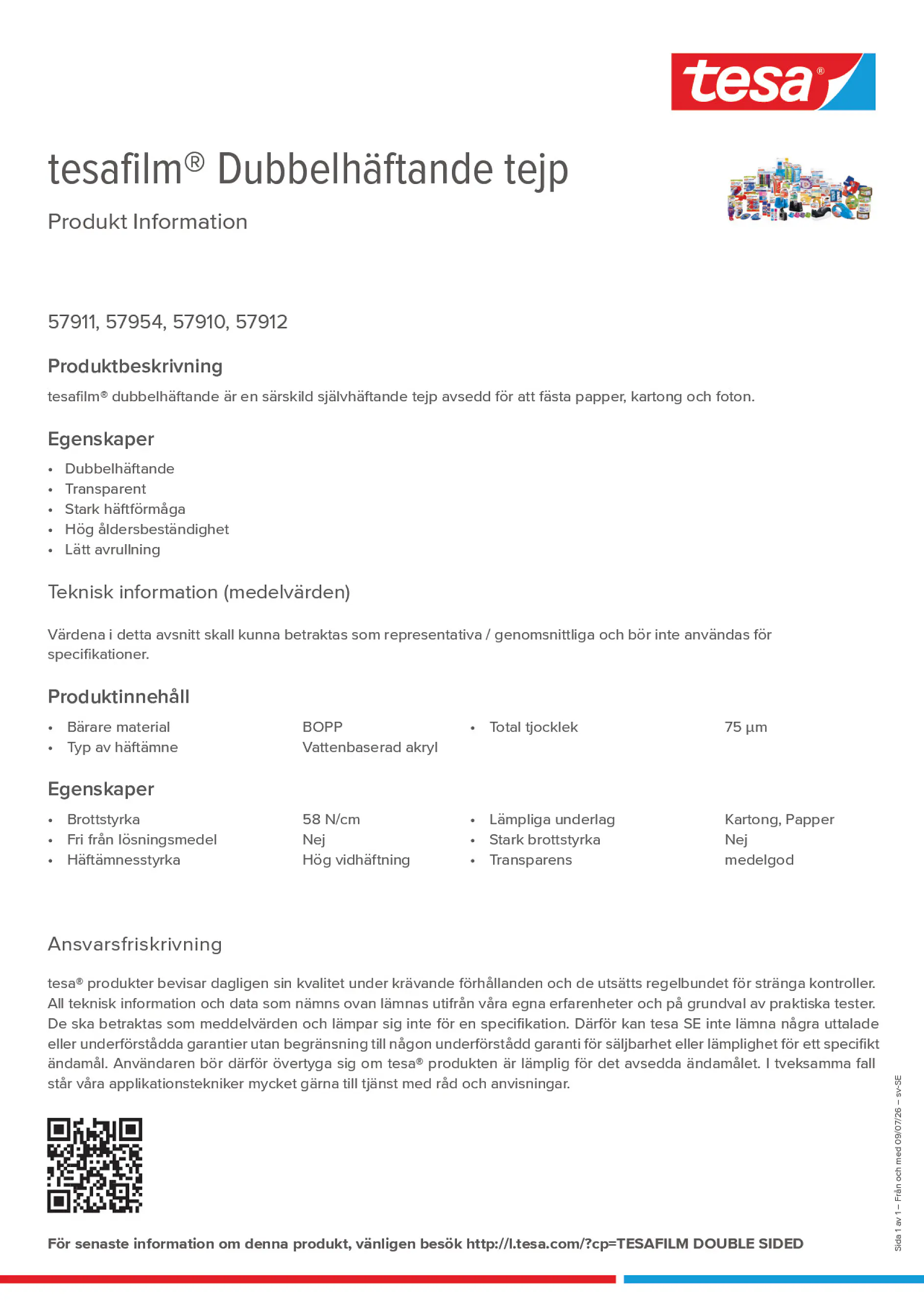 Product information_tesafilm® 57910_sv-SE