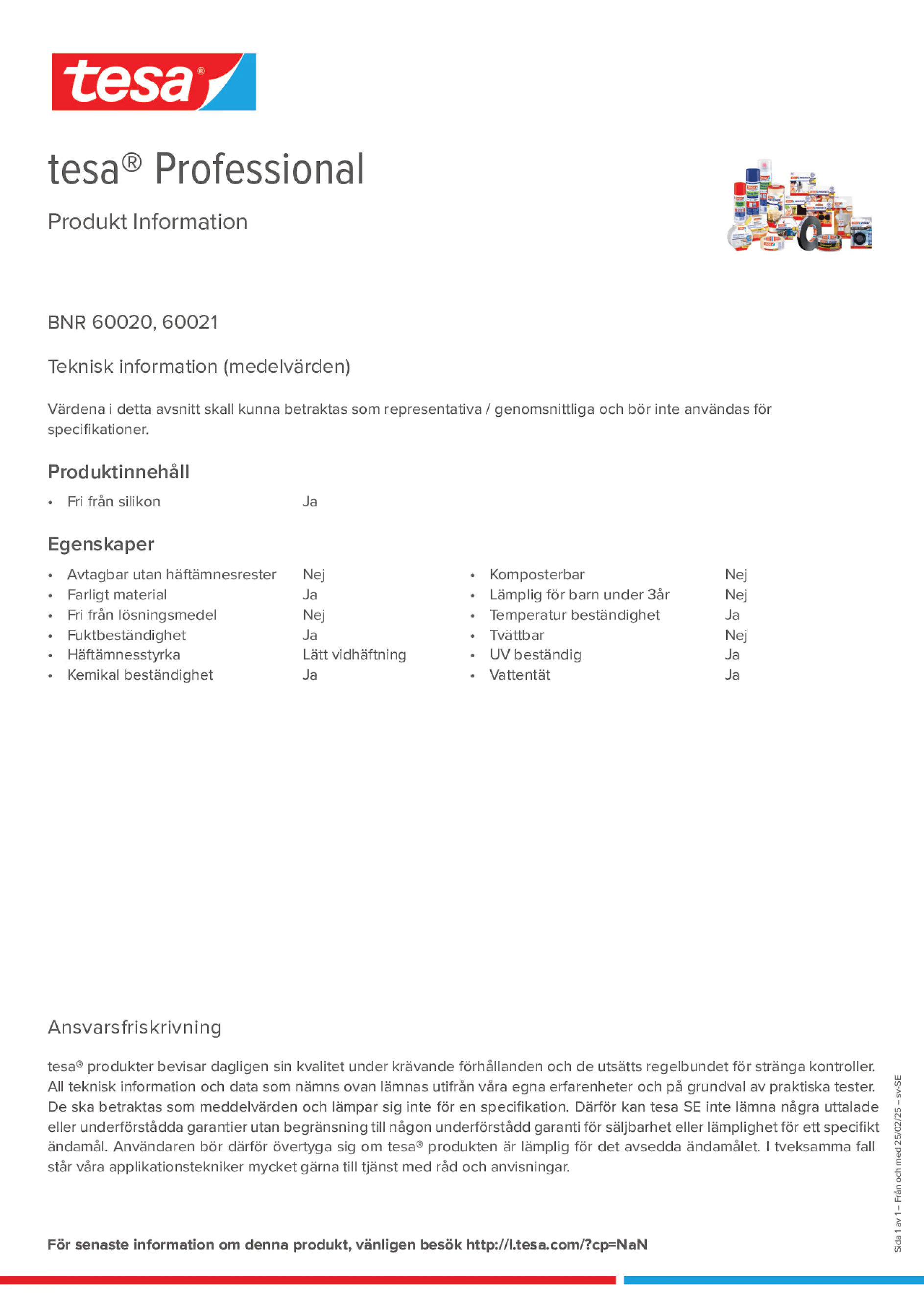 Product information_tesa® Professional 60021_sv-SE