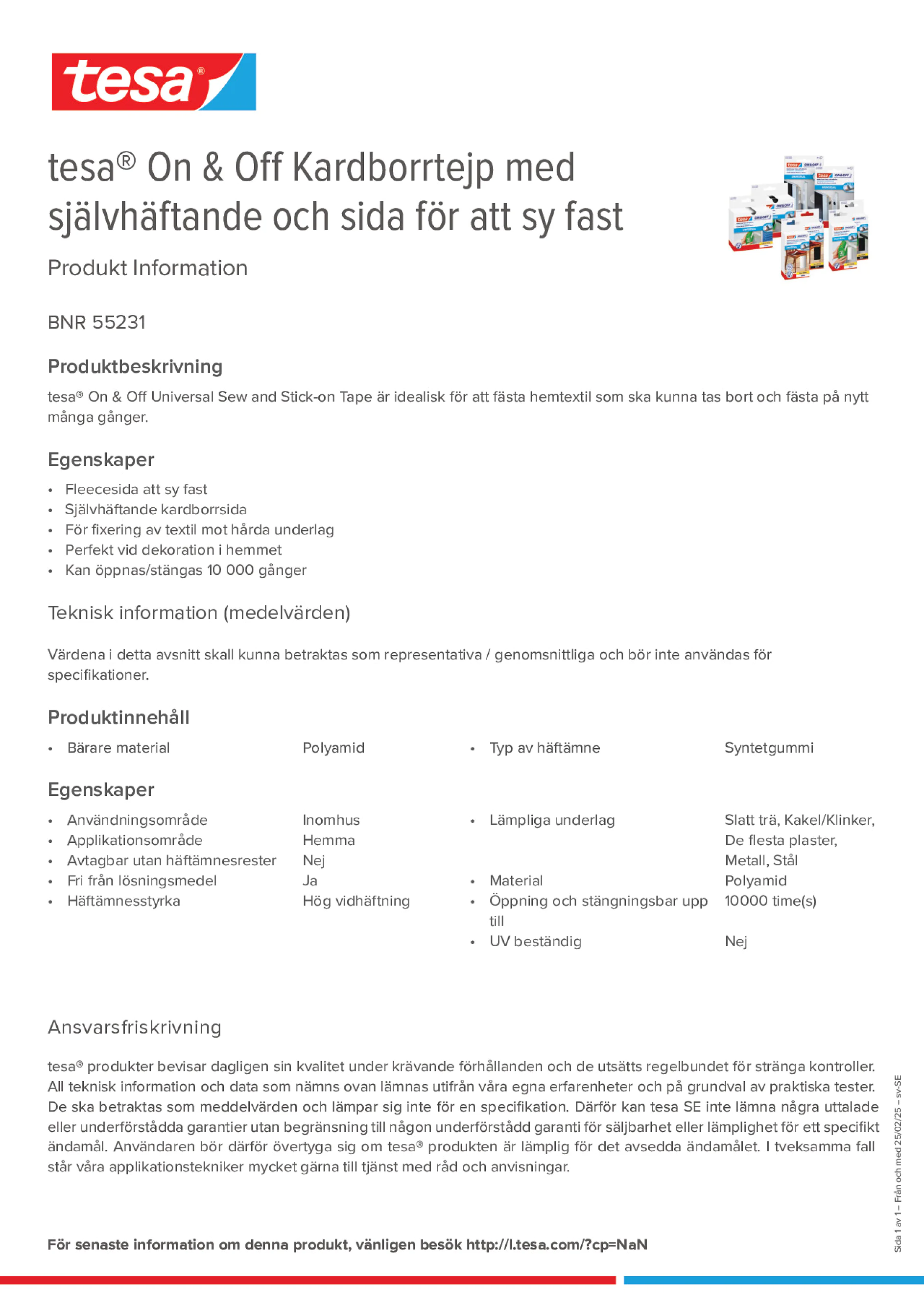Product information_tesa® On & Off 55231_sv-SE