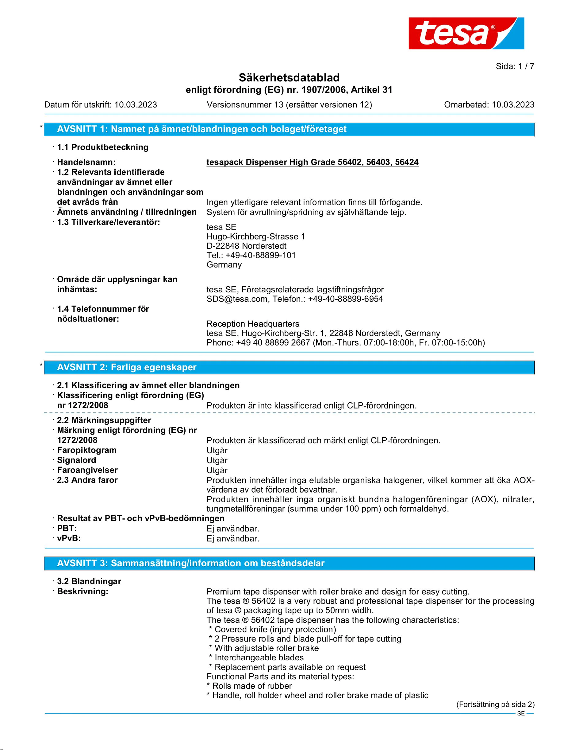 Safety data sheet_tesapack® 56403_sv-SE_v13