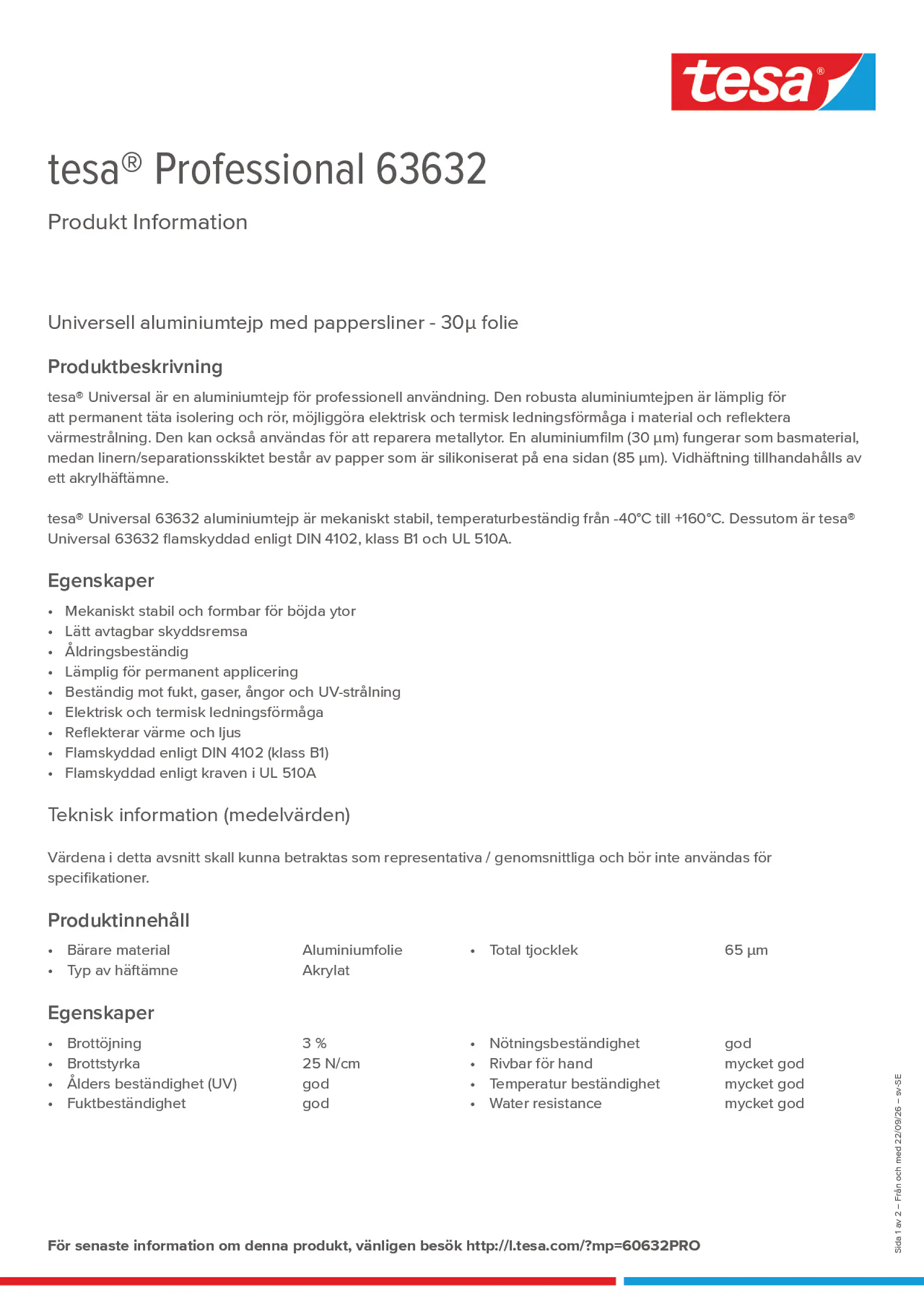 Product information_tesa® Professional 63632_sv-SE