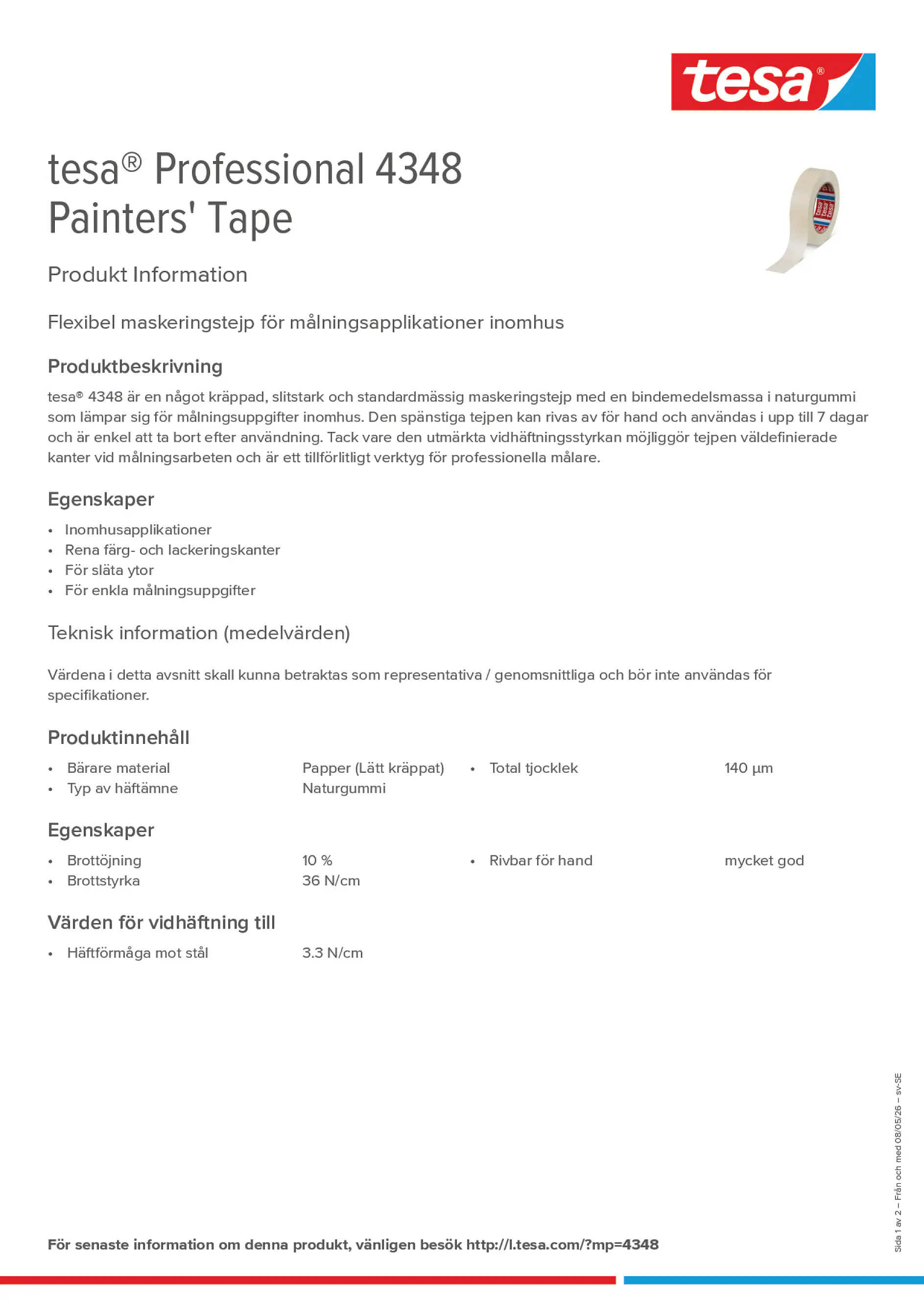 Product information_tesa® Professional 04348_sv-SE