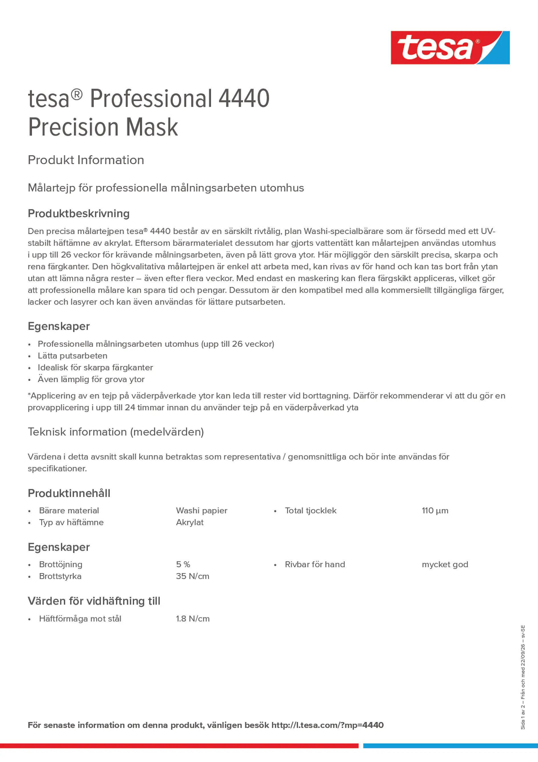 Product information_tesa® Professional 04440_sv-SE