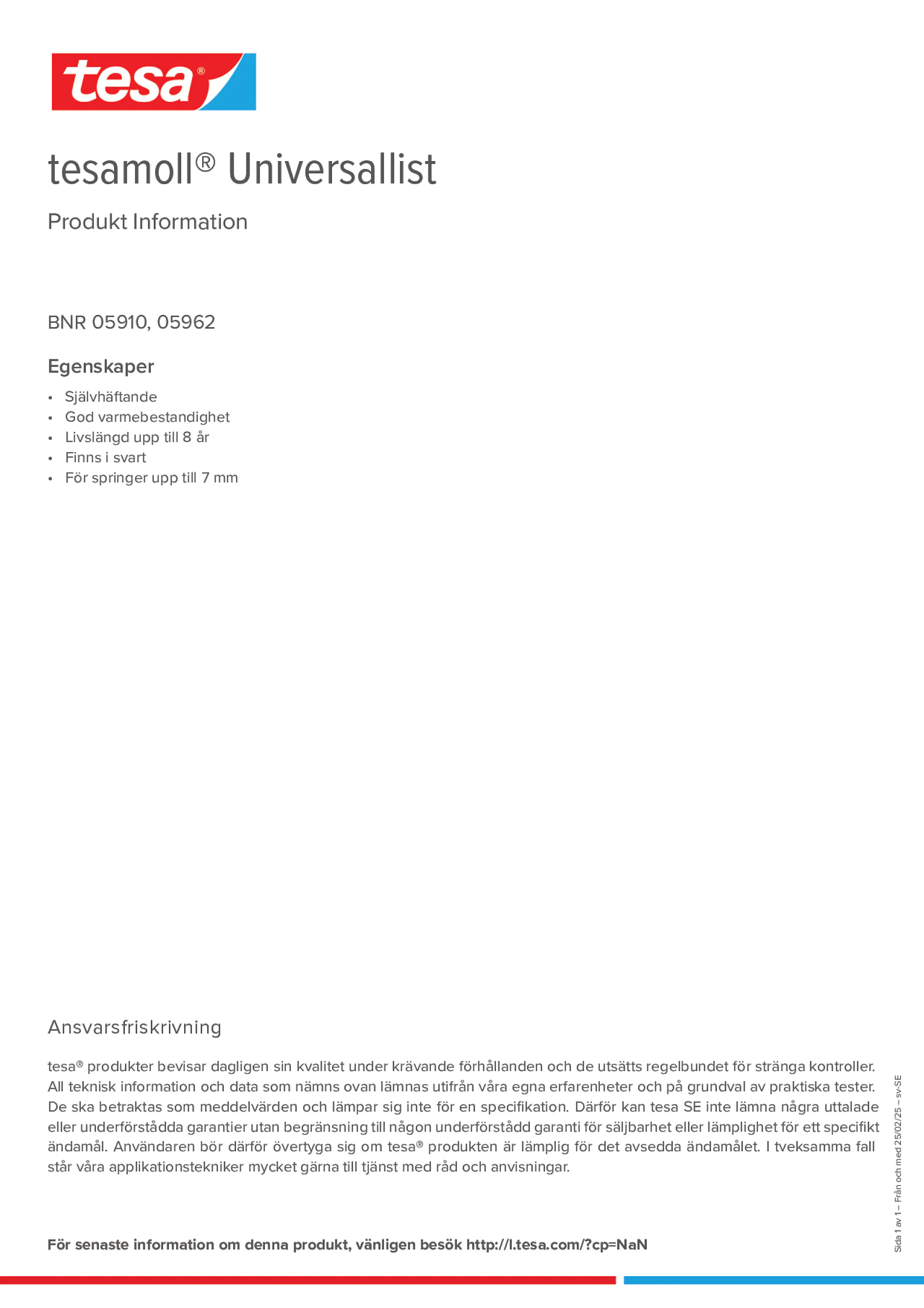 Product information_tesamoll® 5910_sv-SE