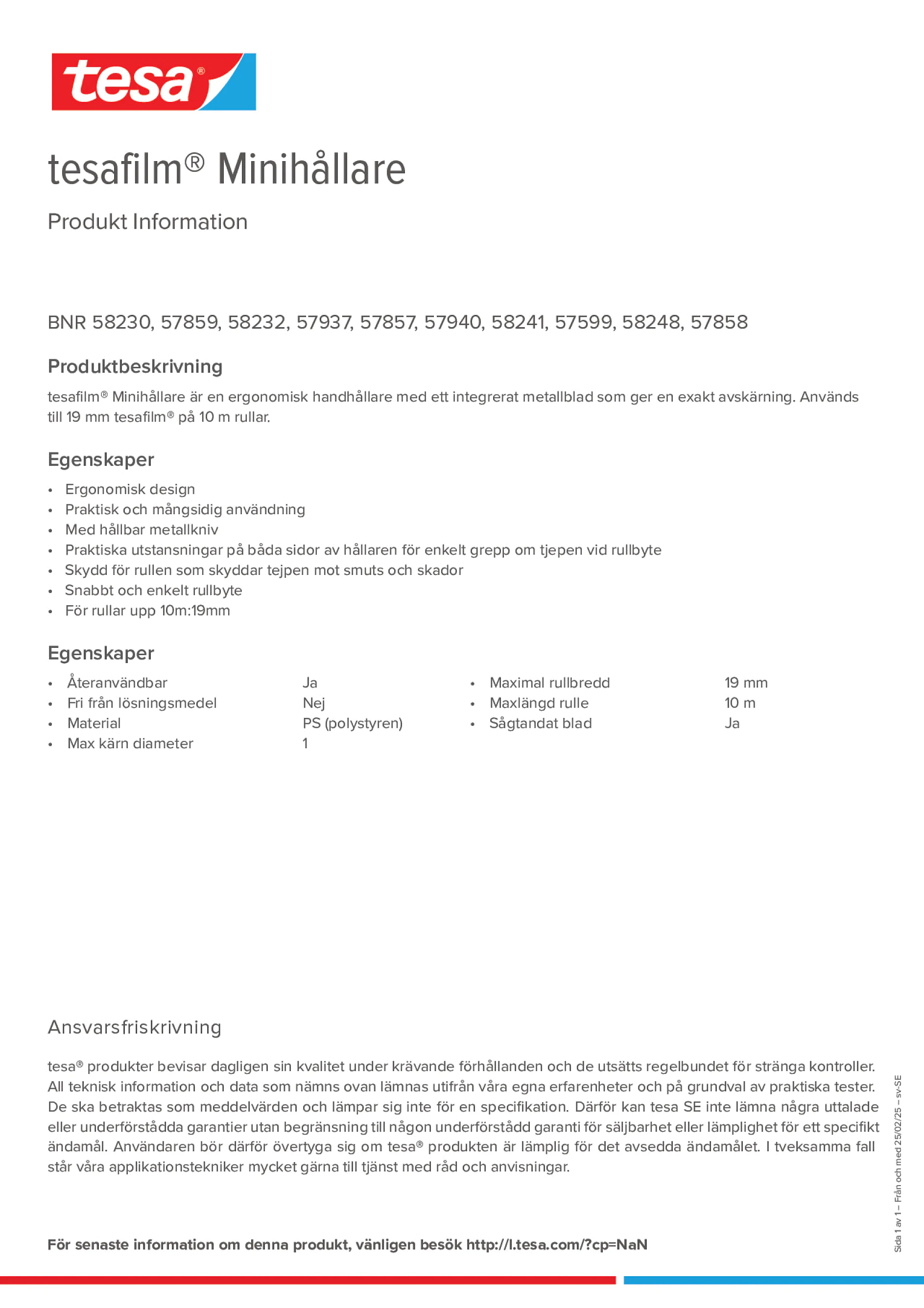 Product information_tesafilm® 57599_sv-SE