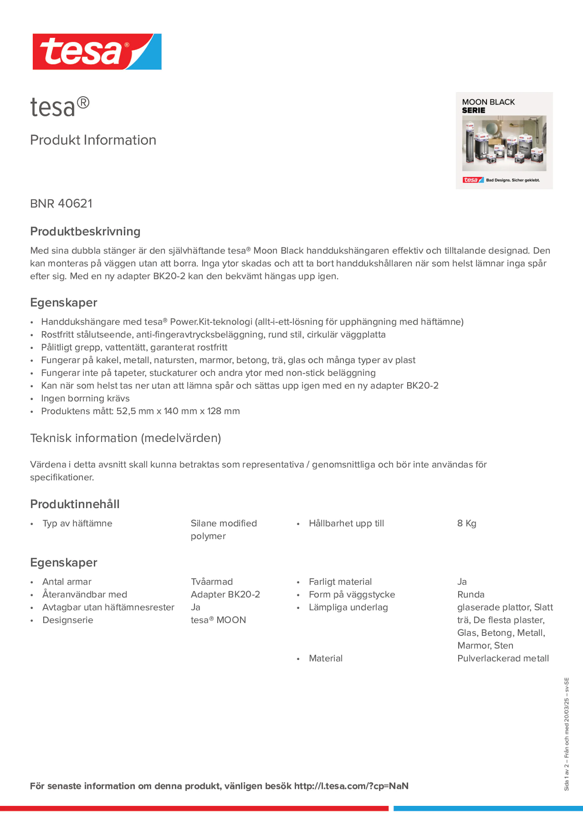 Product information_tesa® 40621_sv-SE