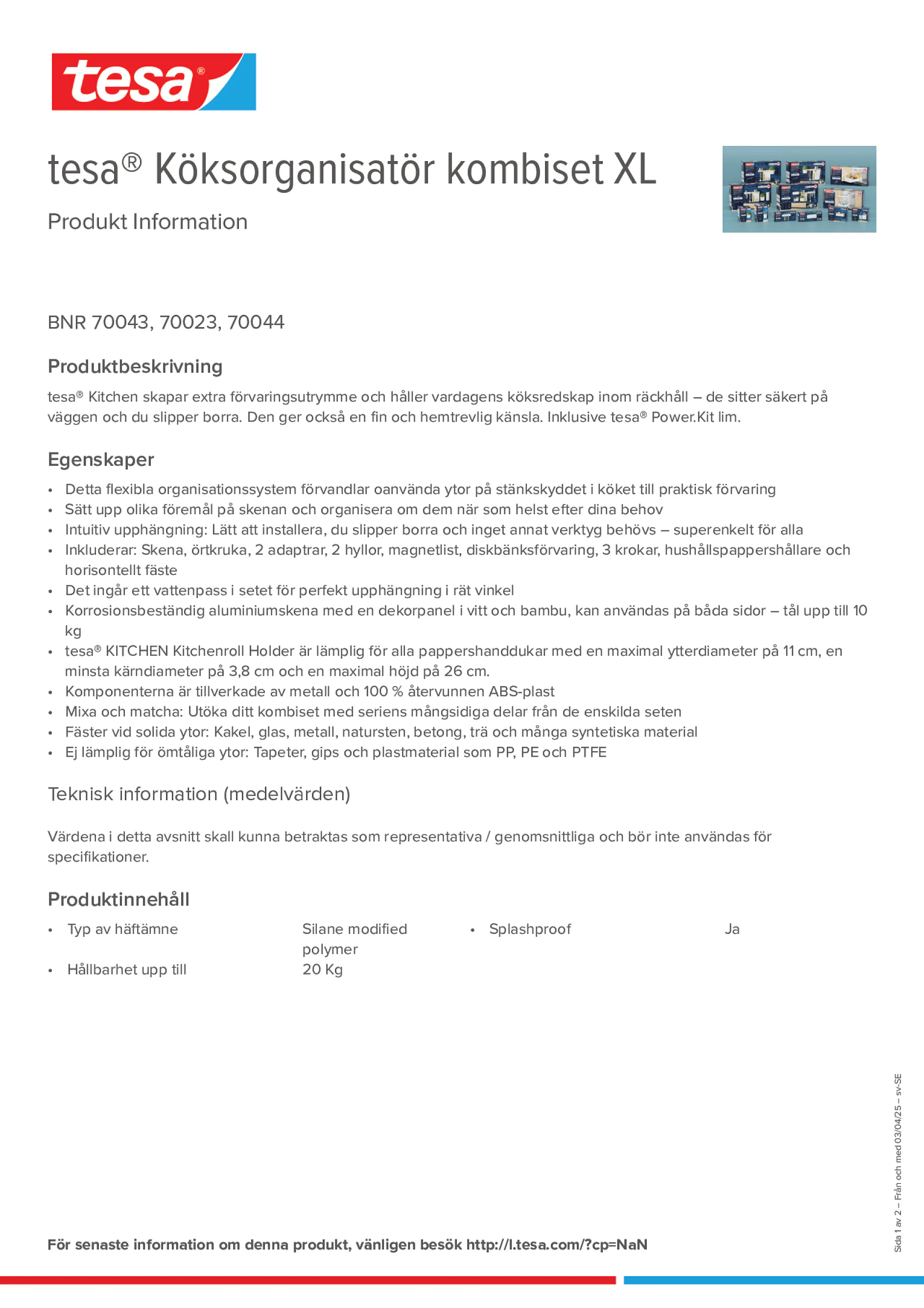 Product information_tesa® 70043_sv-SE