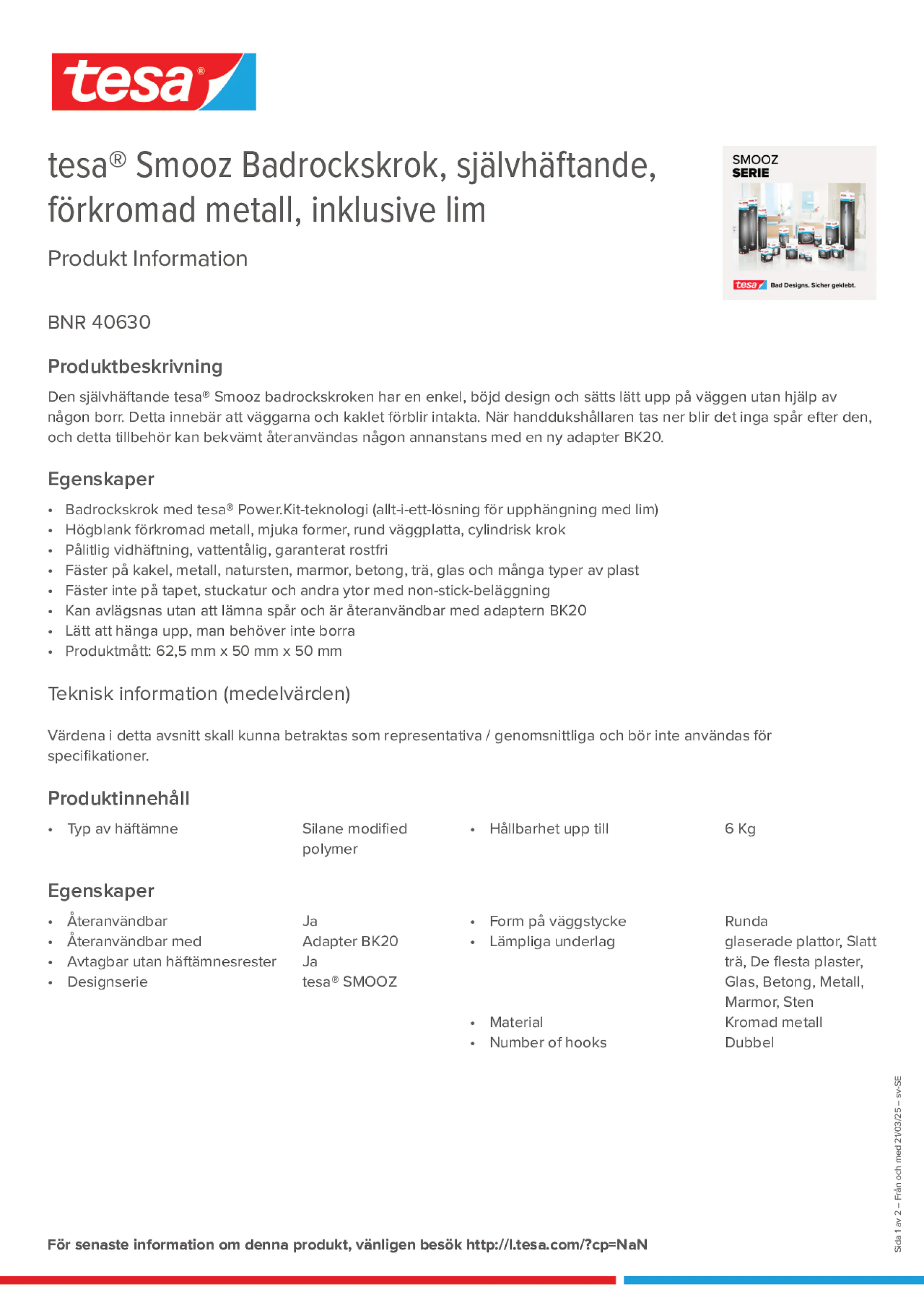 Product information_tesa® 40630_sv-SE
