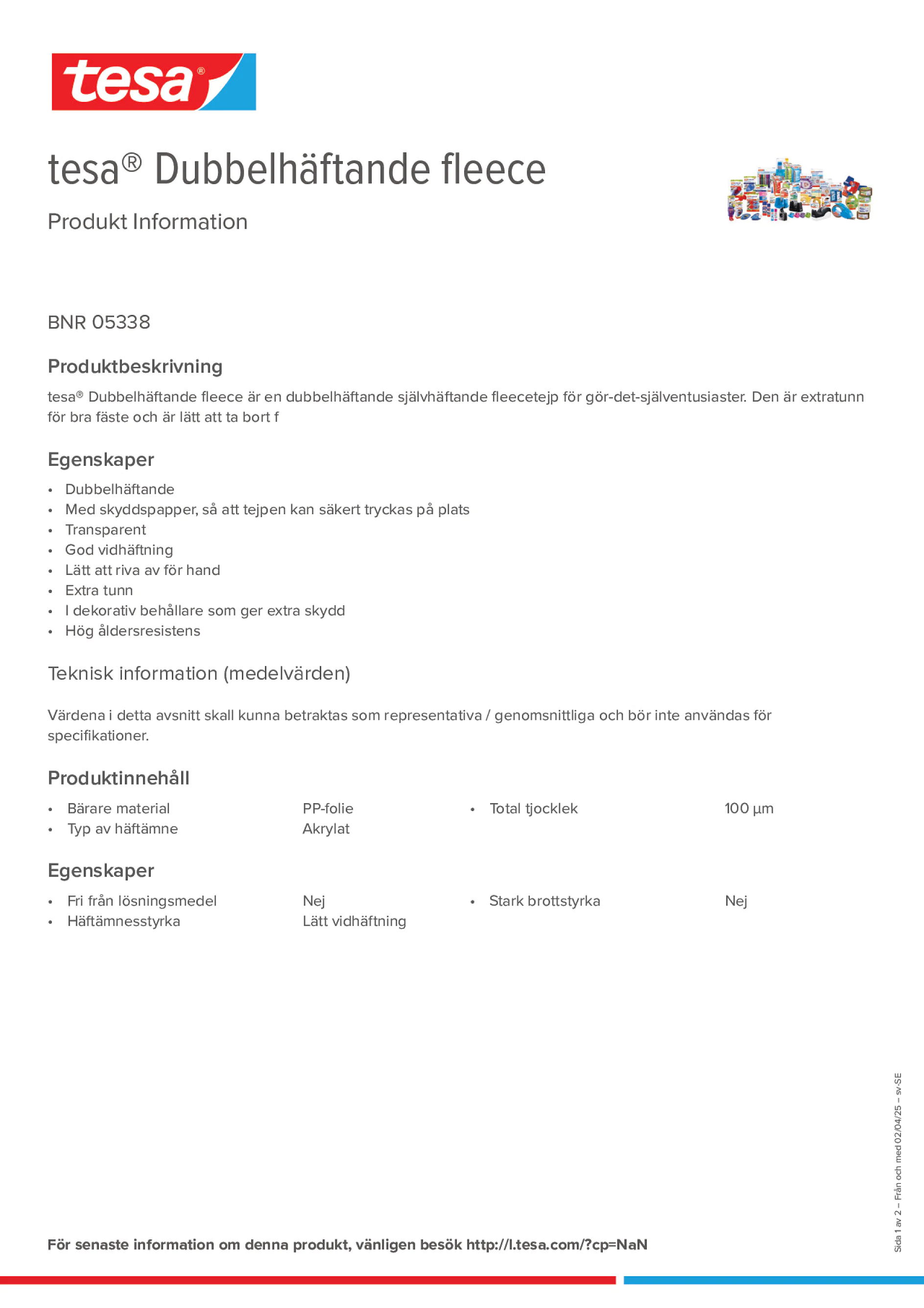 Product information_tesa® 05338_sv-SE