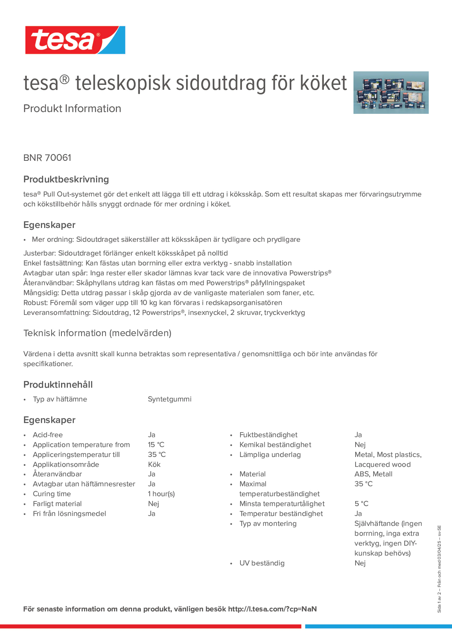 Product information_tesa® 70061_sv-SE