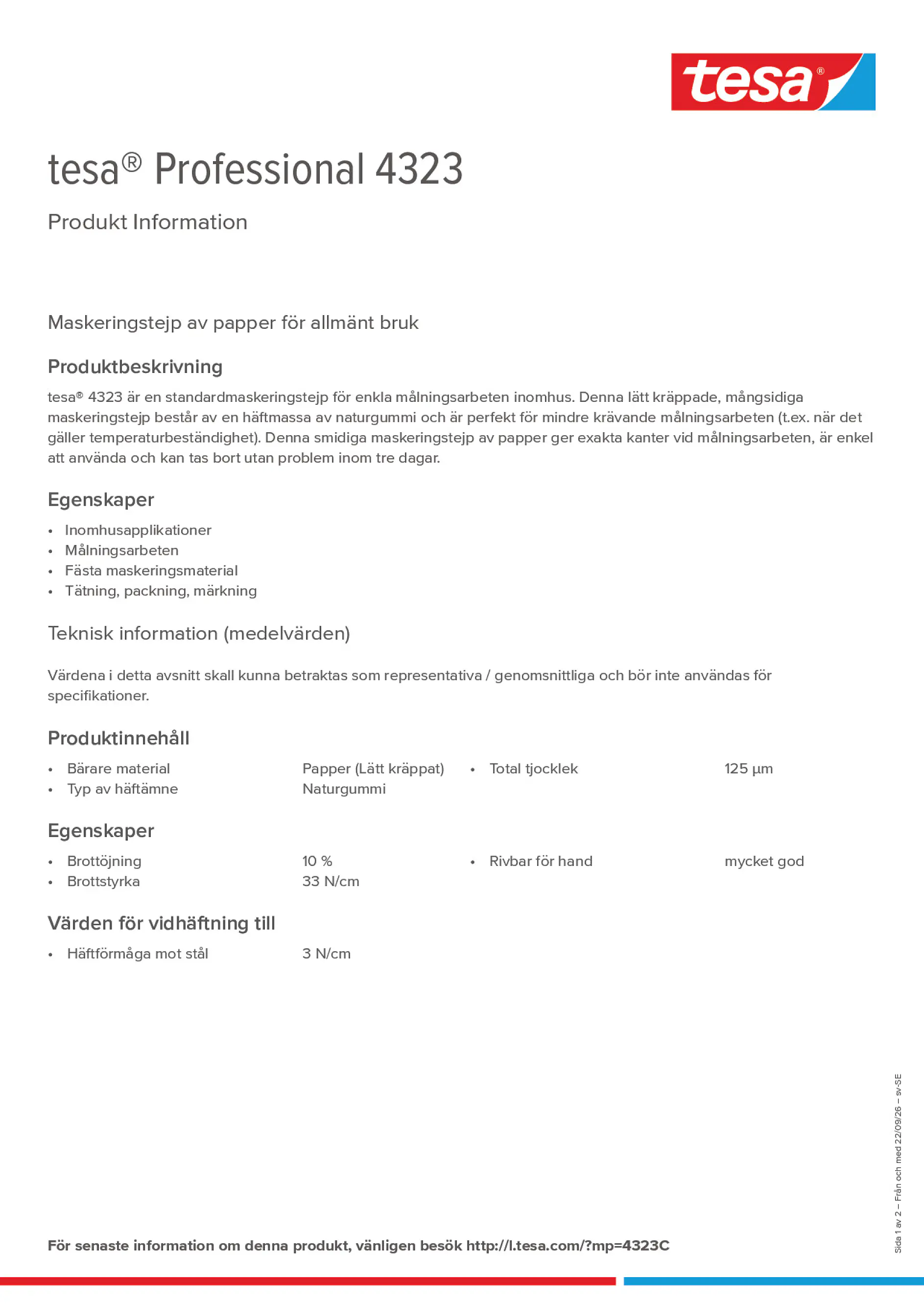 Product information_tesa® Professional 04323_sv-SE